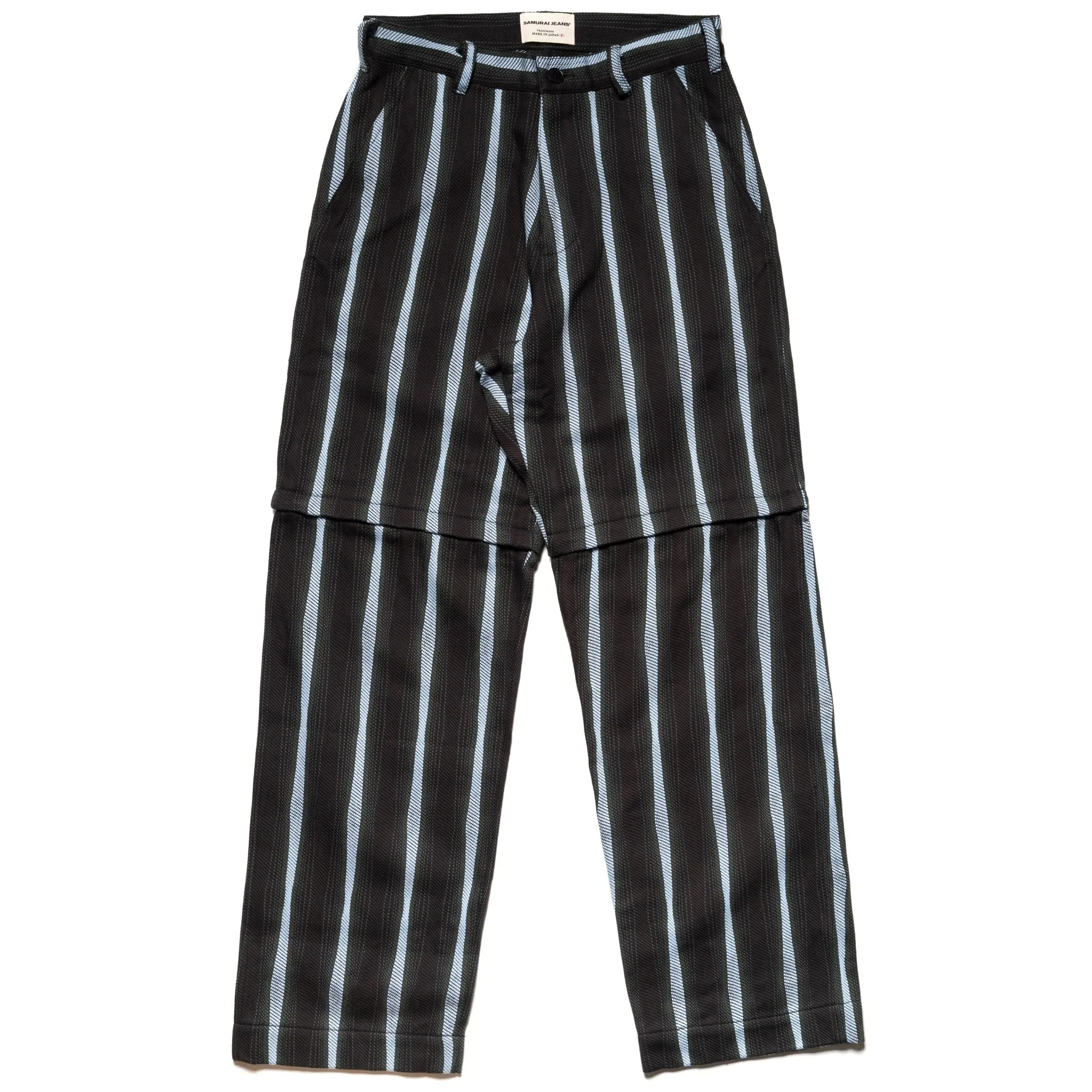 SJAP25-DPS Drunken Stripe 2 Way Pants - Black sold by BlackBlue