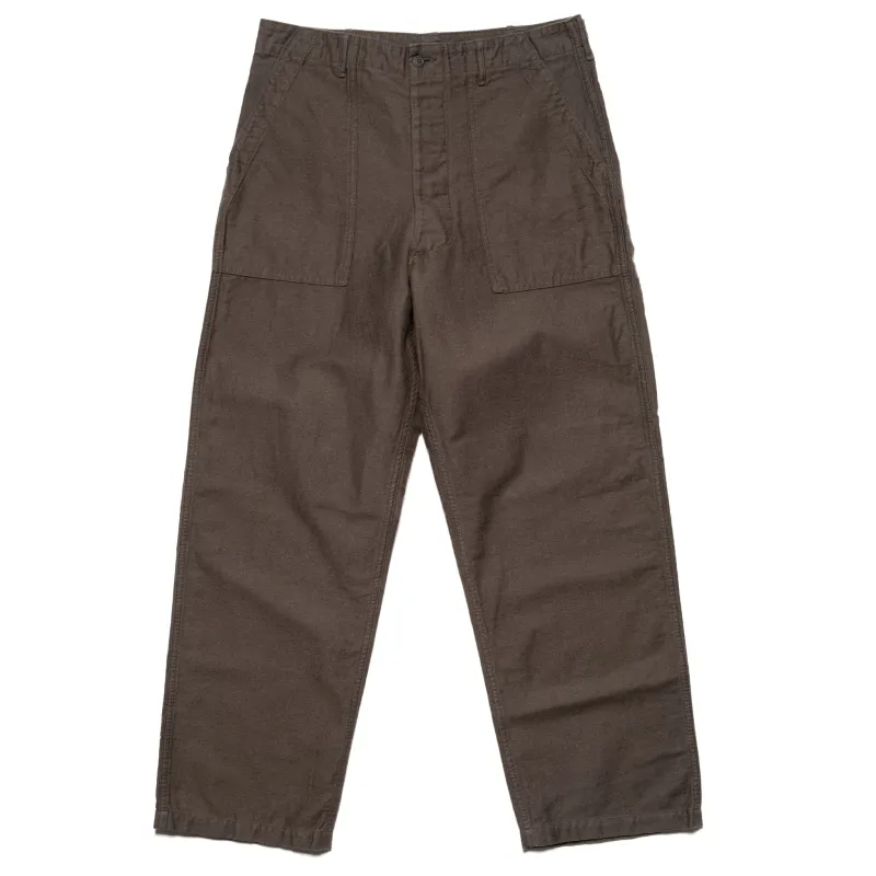Relax Fit Cotton Linen Moleskin Fatigue Pants - Charcoal Grey sold by BlackBlue