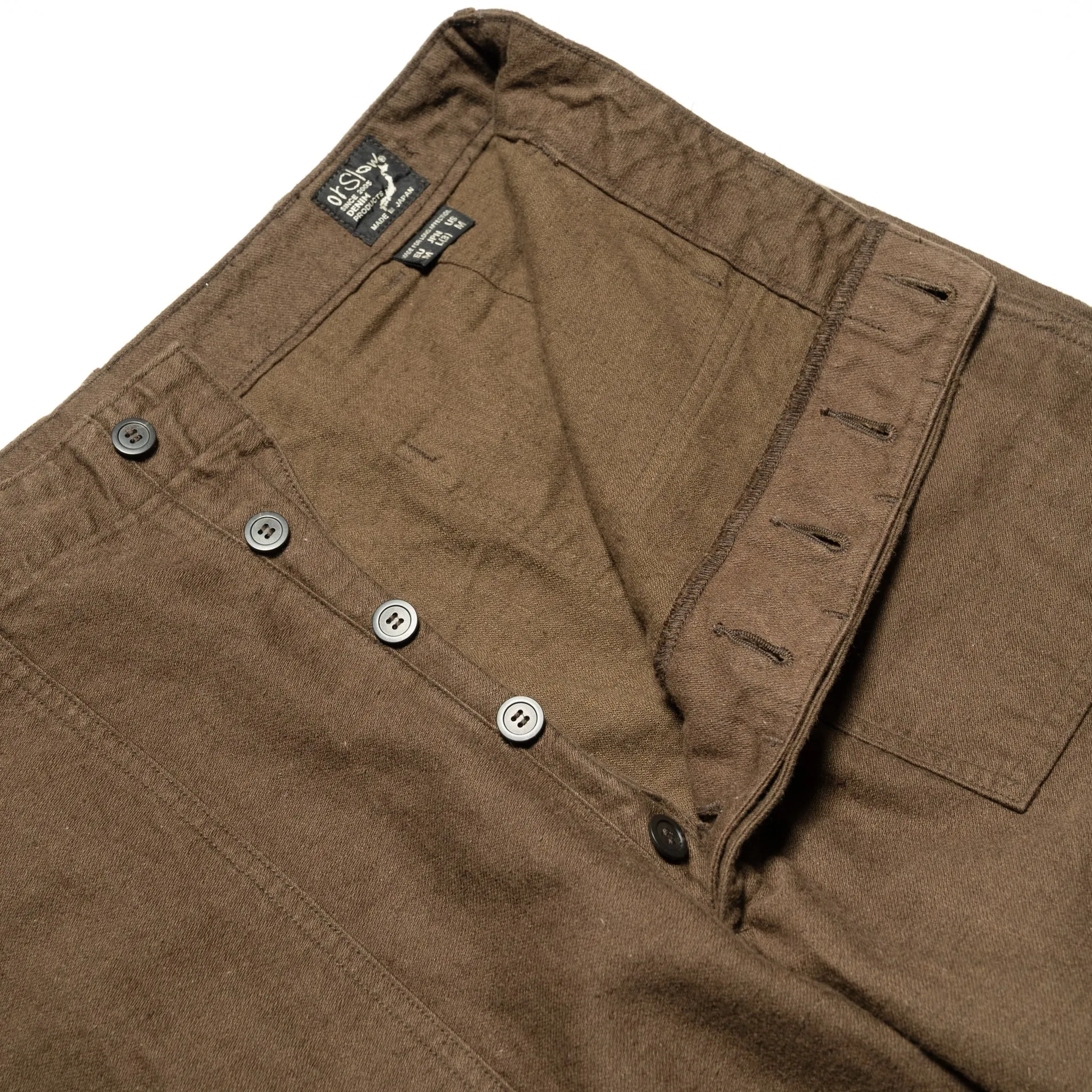 Relax Fit Cotton Linen Moleskin Fatigue Pants - Coffee Brown sold by BlackBlue product image thumbnail 5