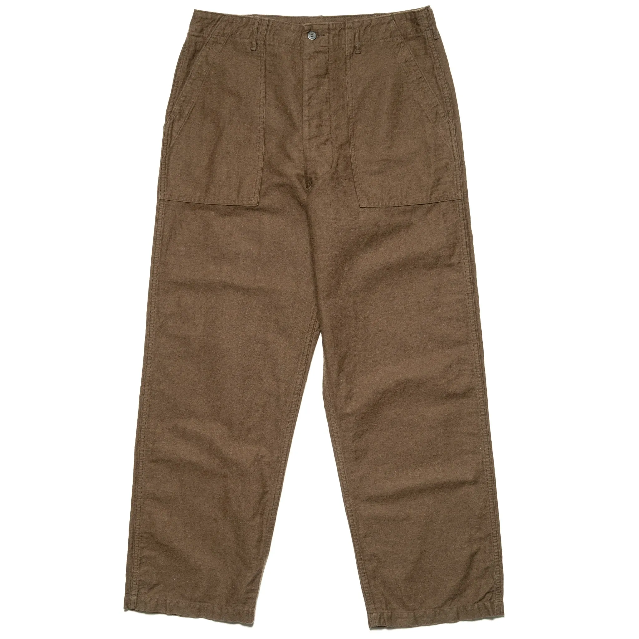 Relax Fit Cotton Linen Moleskin Fatigue Pants - Coffee Brown sold by BlackBlue