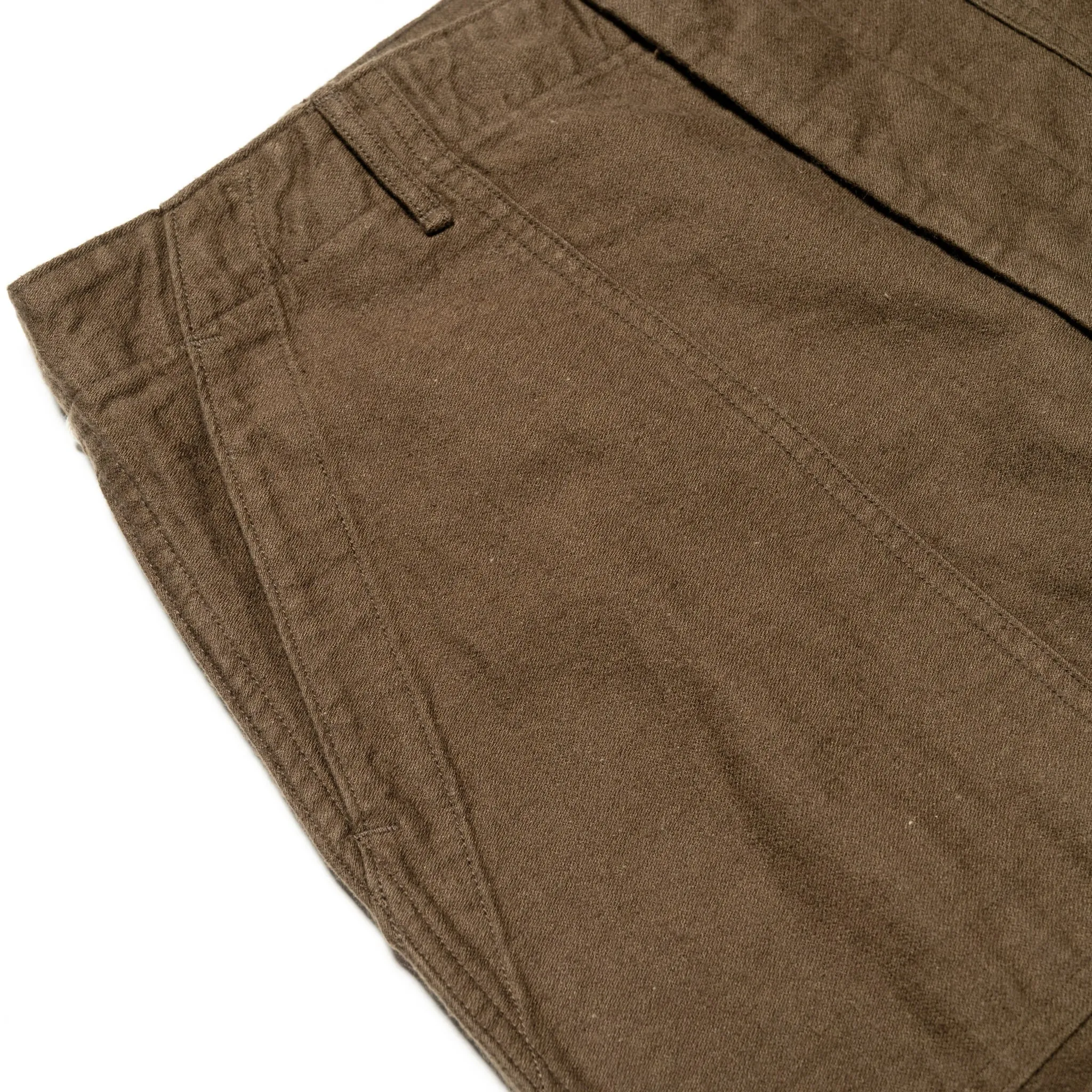 Relax Fit Cotton Linen Moleskin Fatigue Pants - Coffee Brown sold by BlackBlue product image thumbnail 4