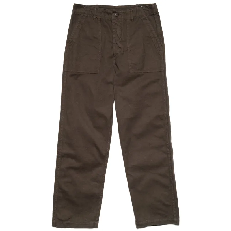 Regular Fit US Army Fatigue Pants Brushed Flannel - Coffee Brown made by orSlow