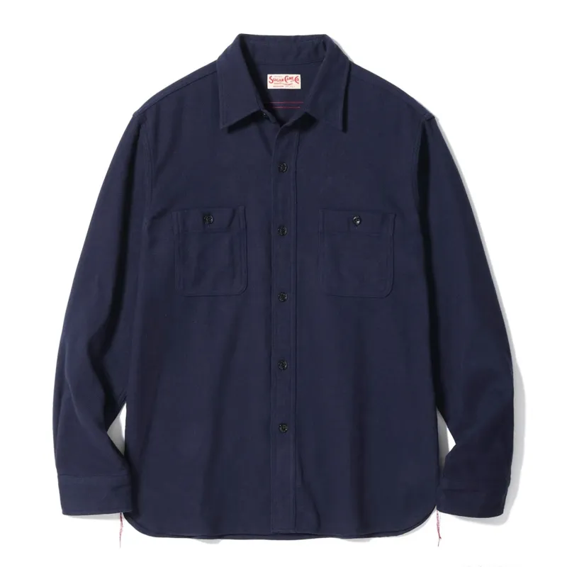 SC29560 Cotton Twill Work Shirt - Navy made by Sugar Cane