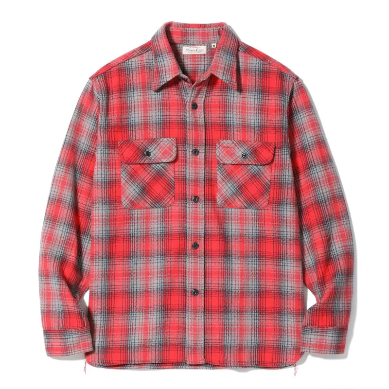 SC29584 Fiction Romance Herringbone Twill Check Work Shirt - Red made by Sugar Cane