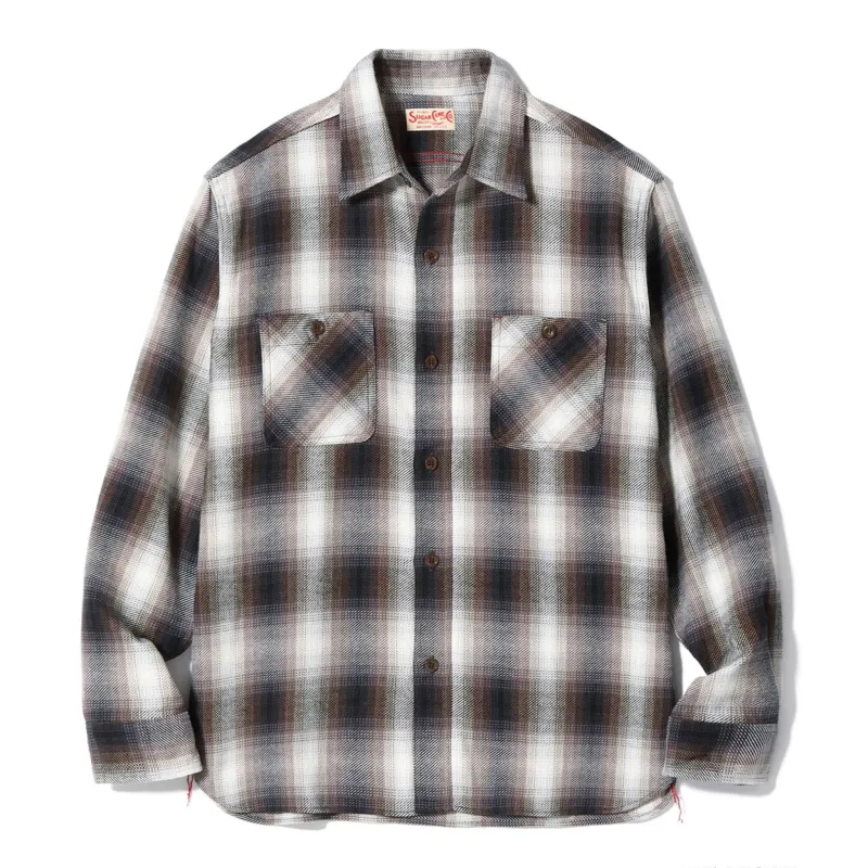 SC29561 Twill Check Work Shirt - Brown made by Sugar Cane