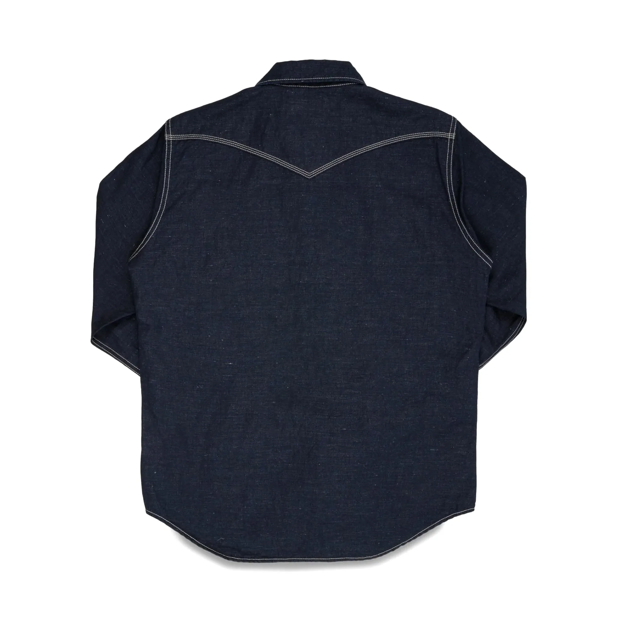 IHSH-444-IND 7oz Cotton Linen Chambray Western Shirt - Indigo sold by BlackBlue product image thumbnail 2