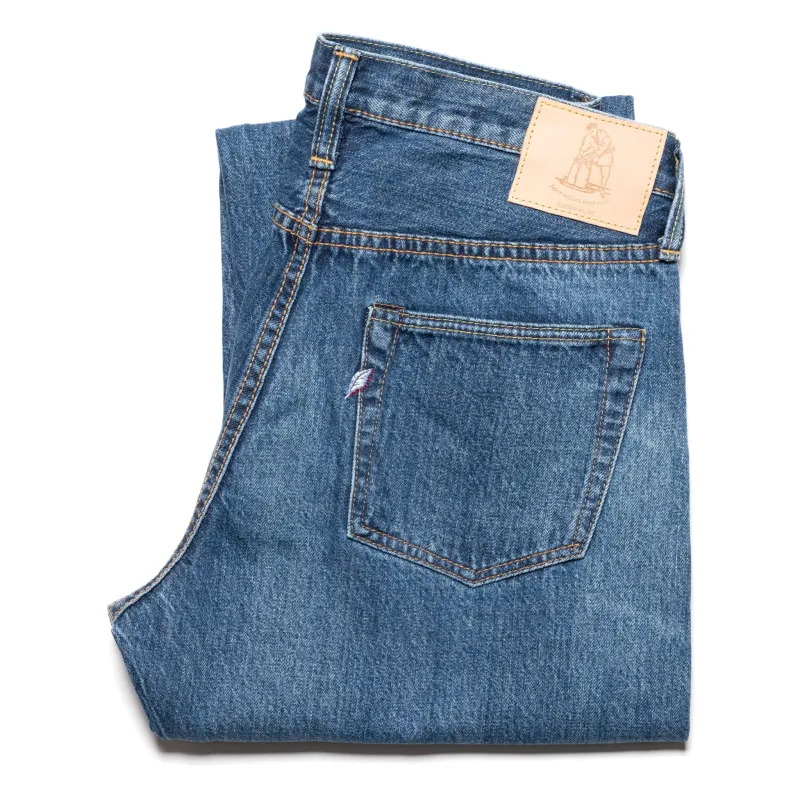 USED-003-ID Regular Straight 14oz Selvedge Denim - Used Wash made by Pure Blue Japan