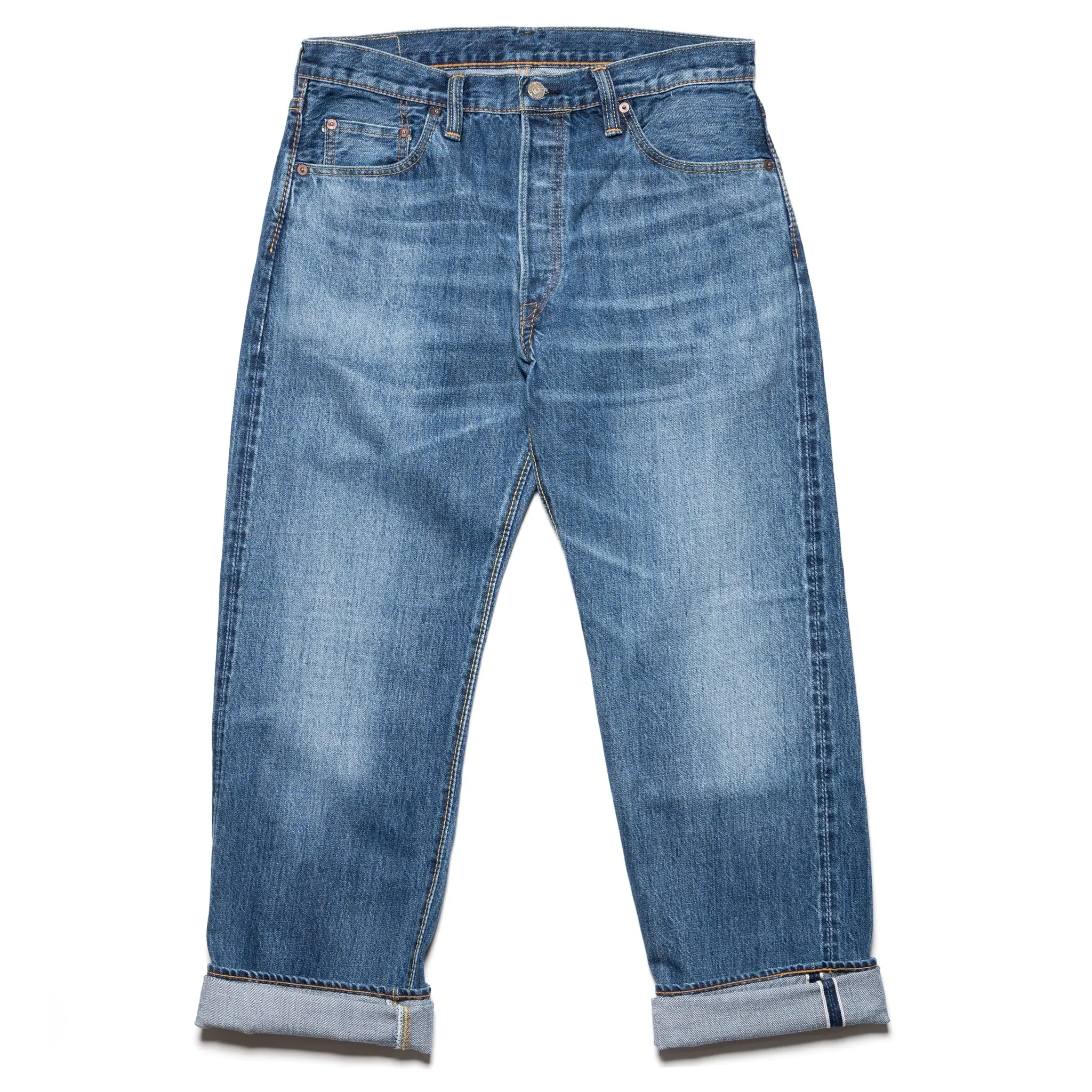 USED-003-ID Regular Straight 14oz Selvedge Denim - Used Wash sold by BlackBlue product image thumbnail 2