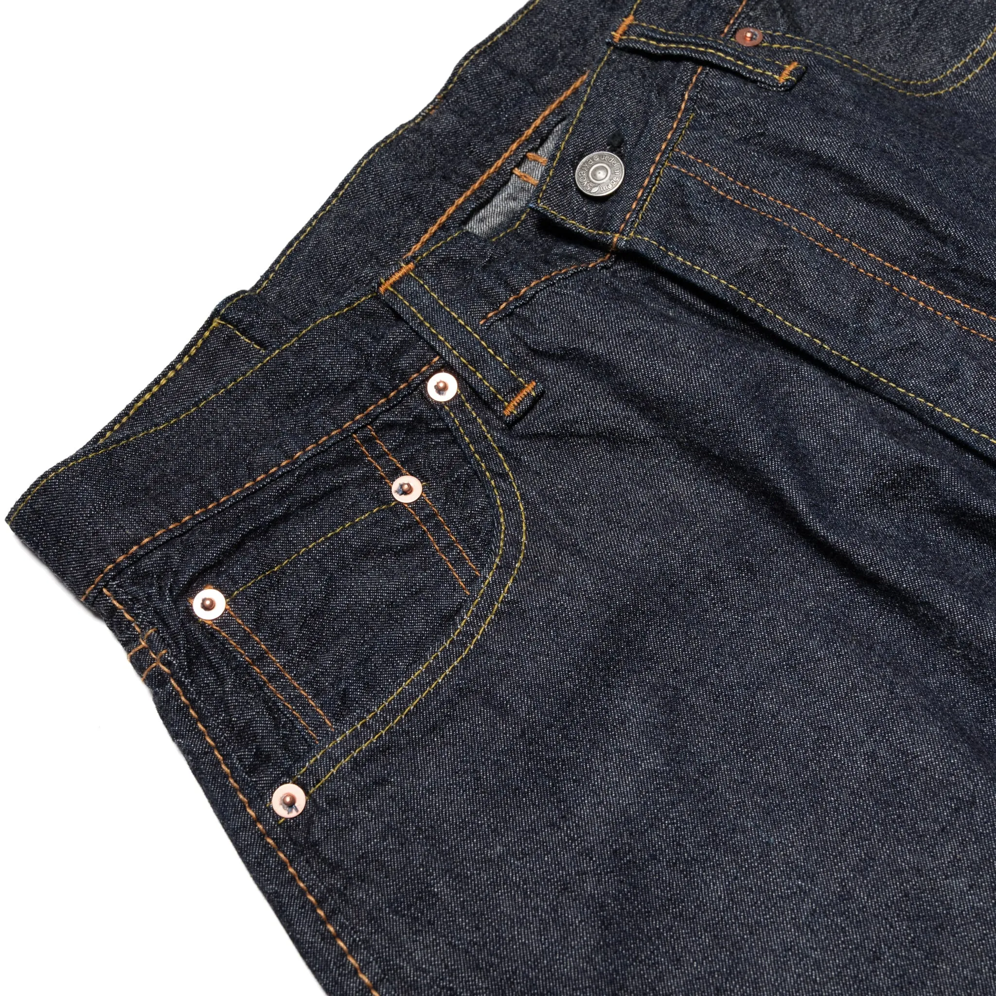 1182-019 10oz Selvedge Denim Relaxed Tapered - Indigo x Natural White sold by BlackBlue product image thumbnail 5