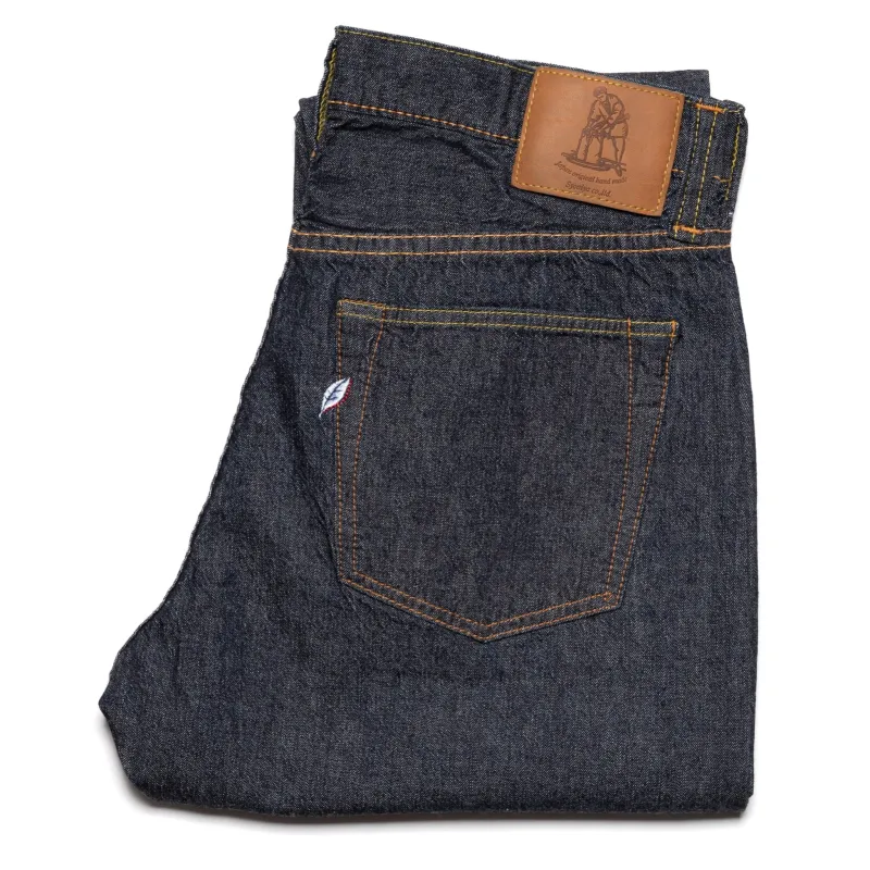 1182-019 10oz Selvedge Denim Relaxed Tapered - Indigo x Natural White made by Pure Blue Japan