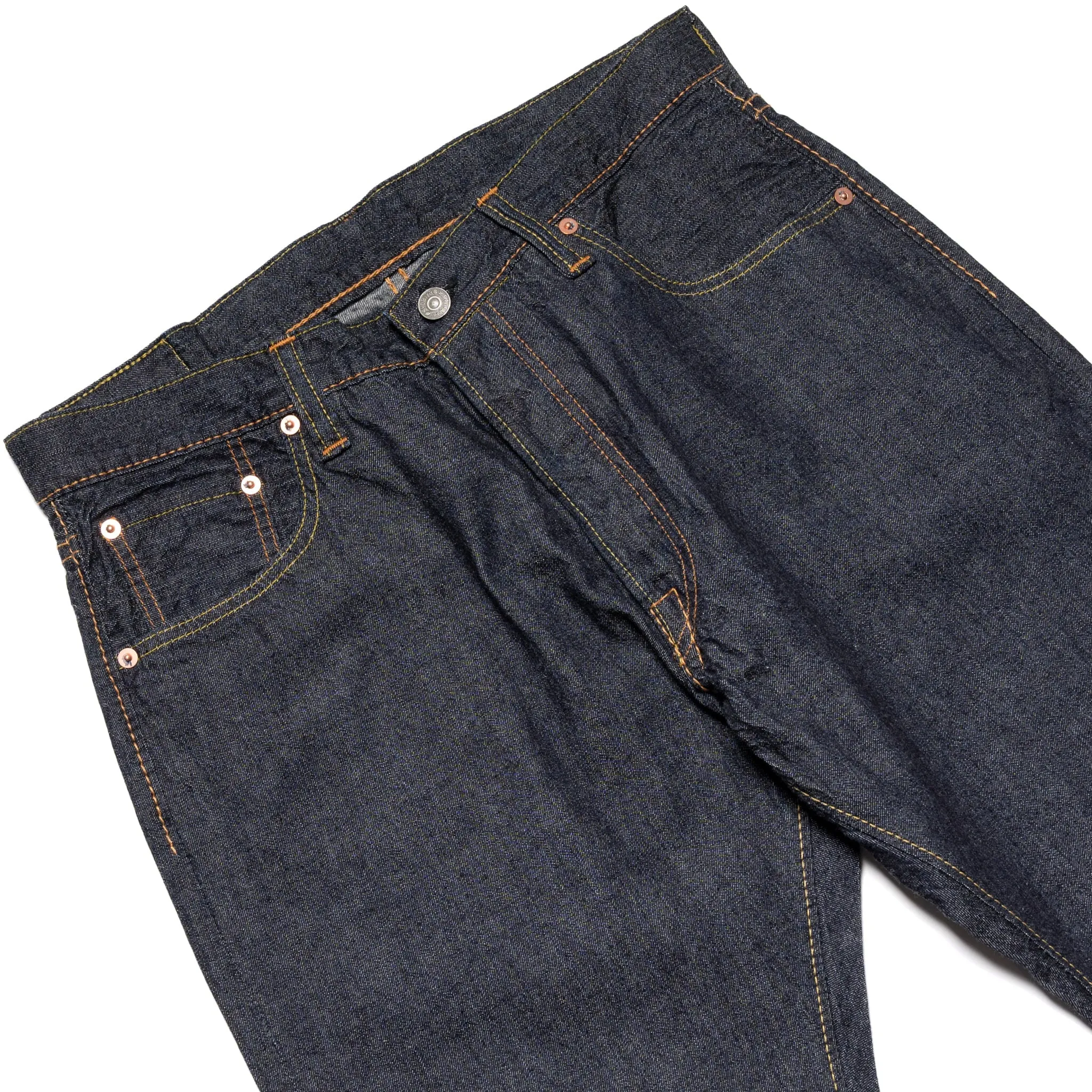 1182-019 10oz Selvedge Denim Relaxed Tapered - Indigo x Natural White sold by BlackBlue product image thumbnail 4