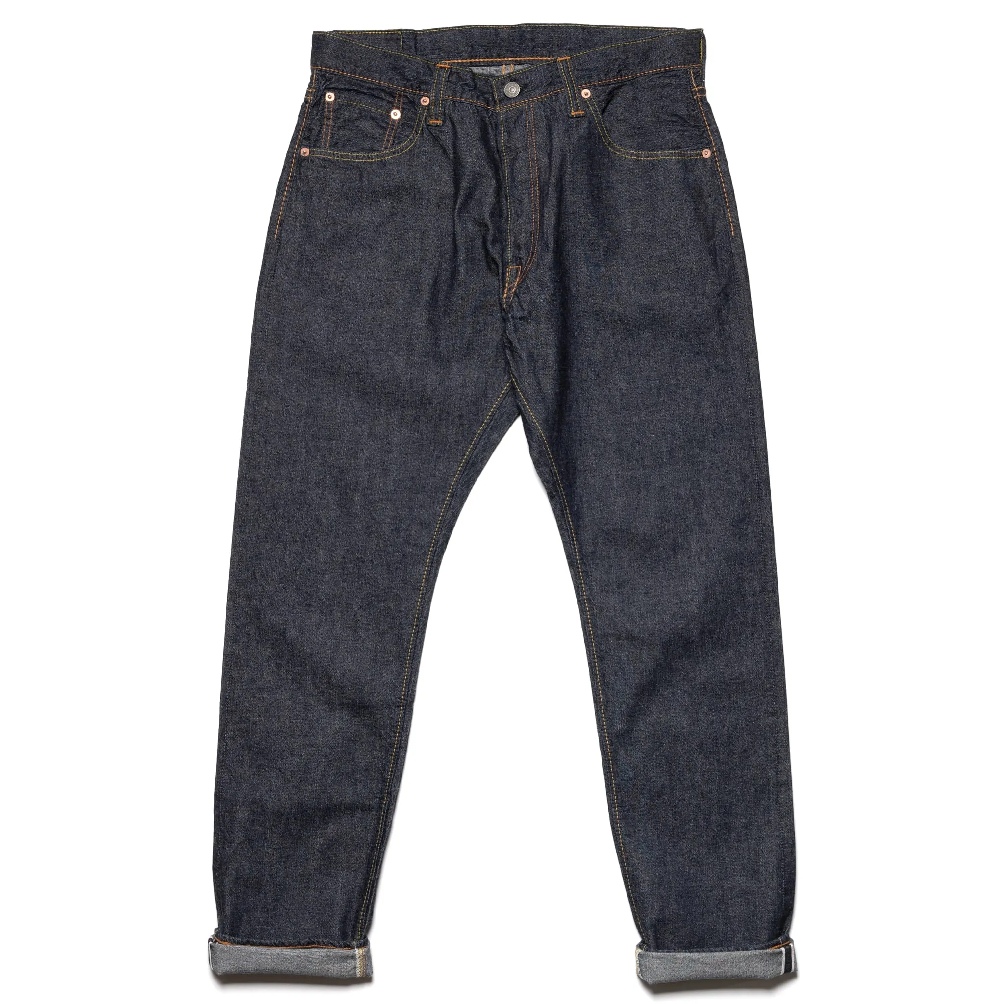 1182-019 10oz Selvedge Denim Relaxed Tapered - Indigo x Natural White sold by BlackBlue product image thumbnail 2