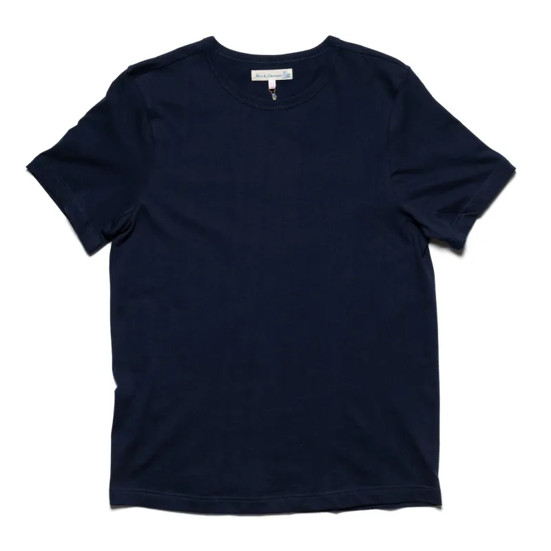 1950s.66 Loopwheeled Classic Fit Lightweight T-Shirt - Ink Blue made by Merz B. Schwanen