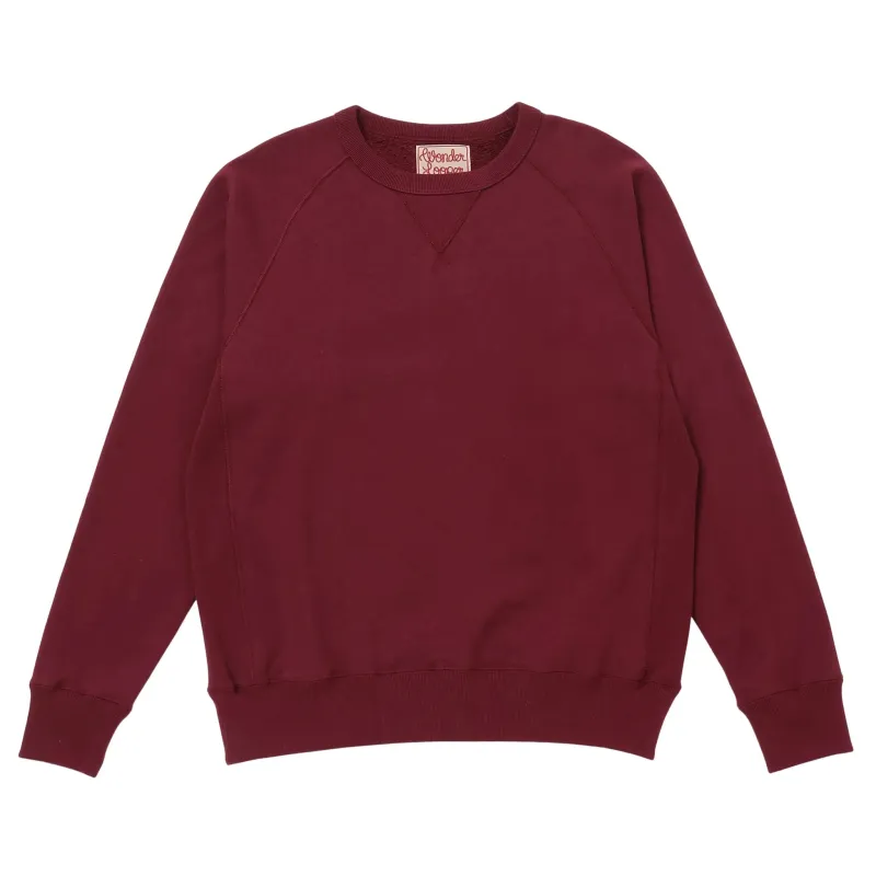 Pullover Crewneck Super Looper French Terry - Burgundy made by Wonder Looper