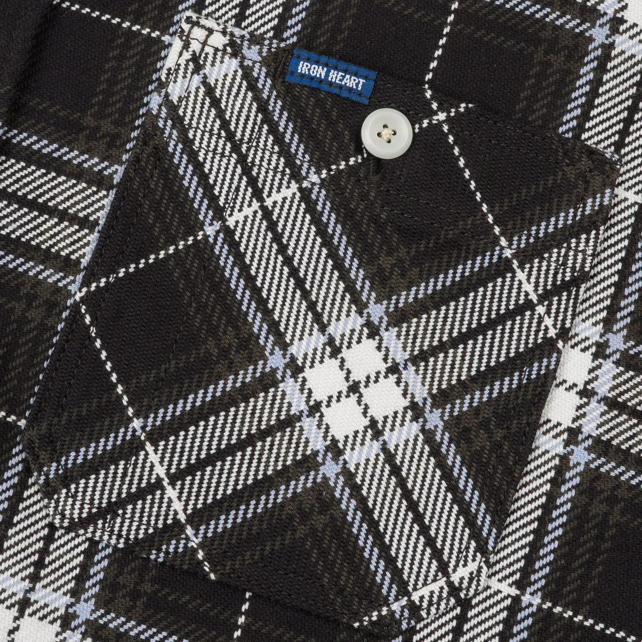 IHSH-441-BLK 9oz Selvedge Flannel Check Work Shirt - Black sold by BlackBlue product image thumbnail 5