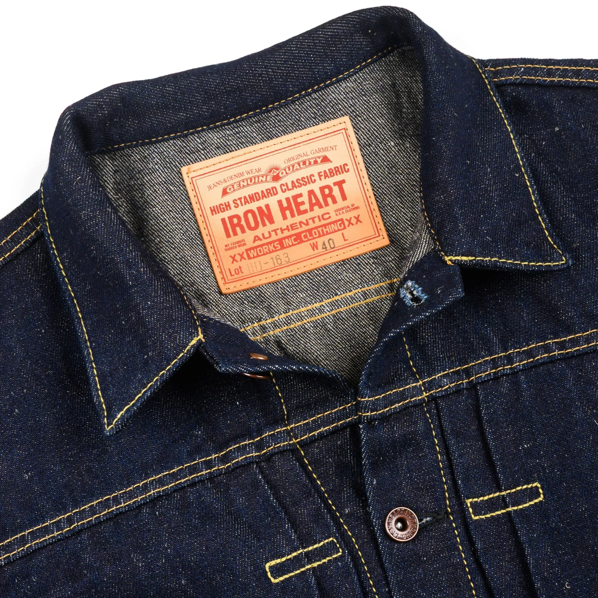 IHJ-163-IND 14oz Cotton/Linen Denim Type II Jacket - Indigo sold by BlackBlue product image thumbnail 5