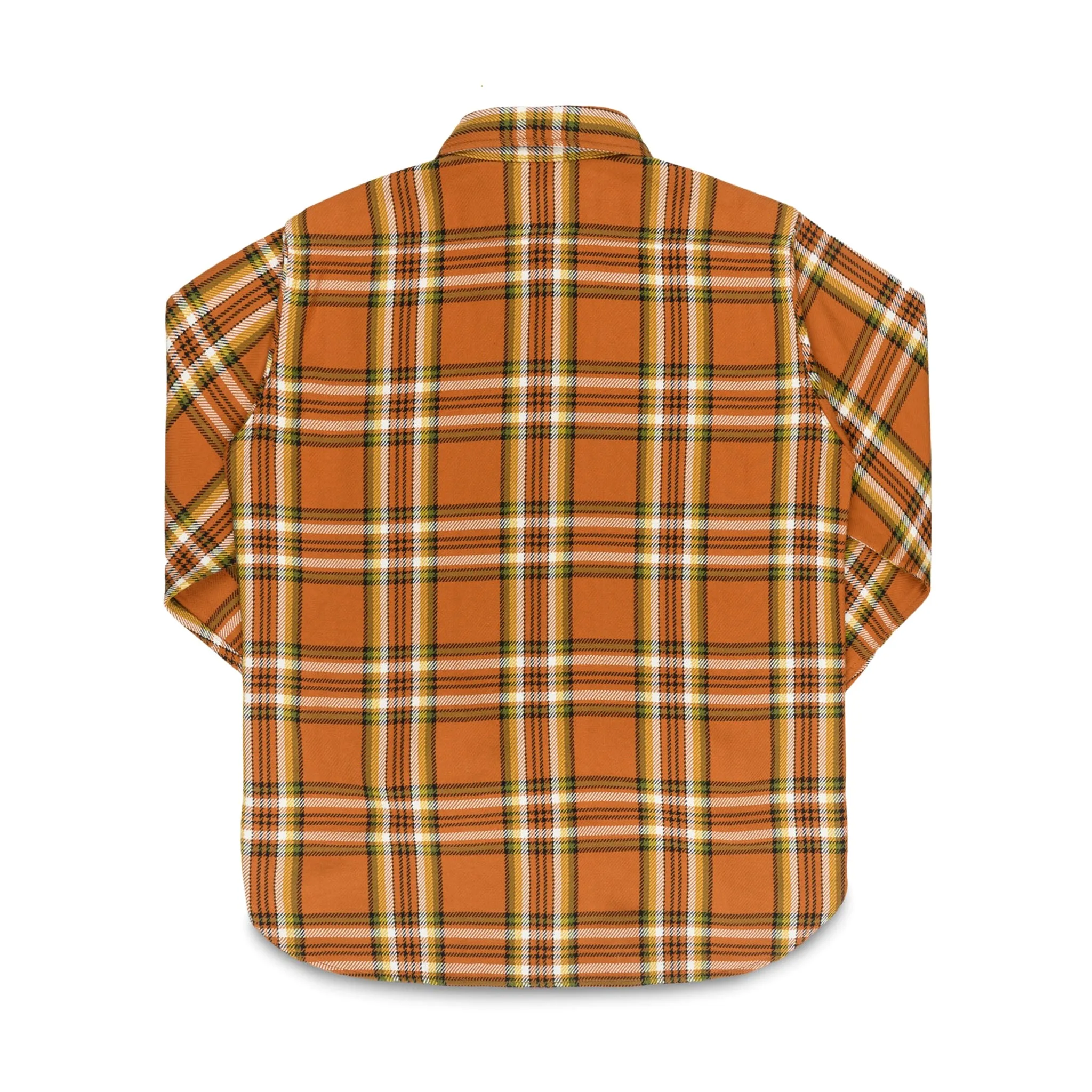 IHSH-442-ORA 9oz Selvedge Flannel Check Work Shirt - Orange sold by BlackBlue product image thumbnail 2