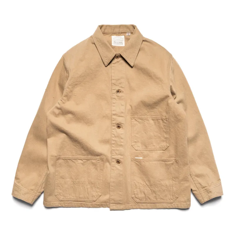 2015BE Chore Jacket Beige Denim made by Full Count