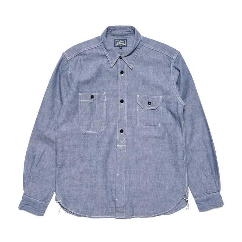 5333A Selvedge Chambray Work Shirt made by Studio D'Artisan