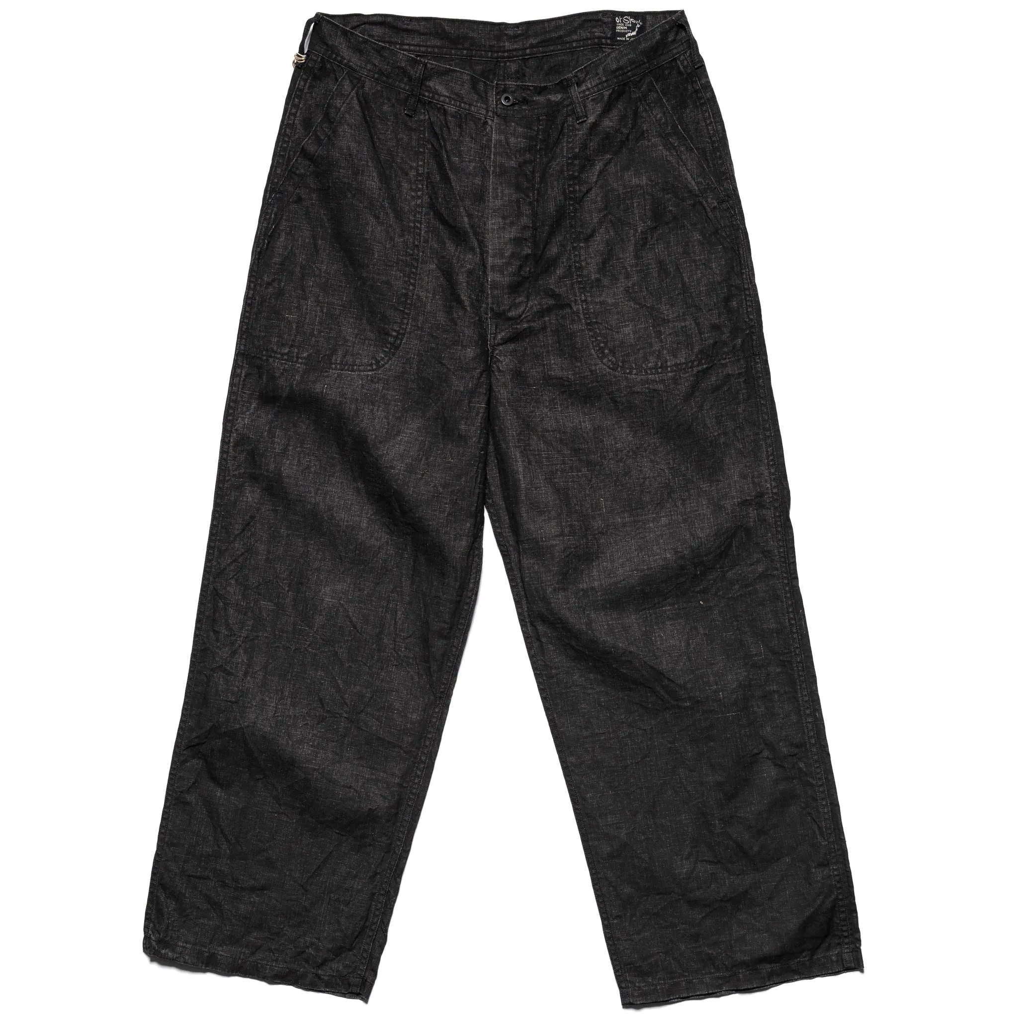 WWII 40's U.S. Navy Sumi Coated Linen Utility Trousers - Black sold by BlackBlue product image thumbnail 2