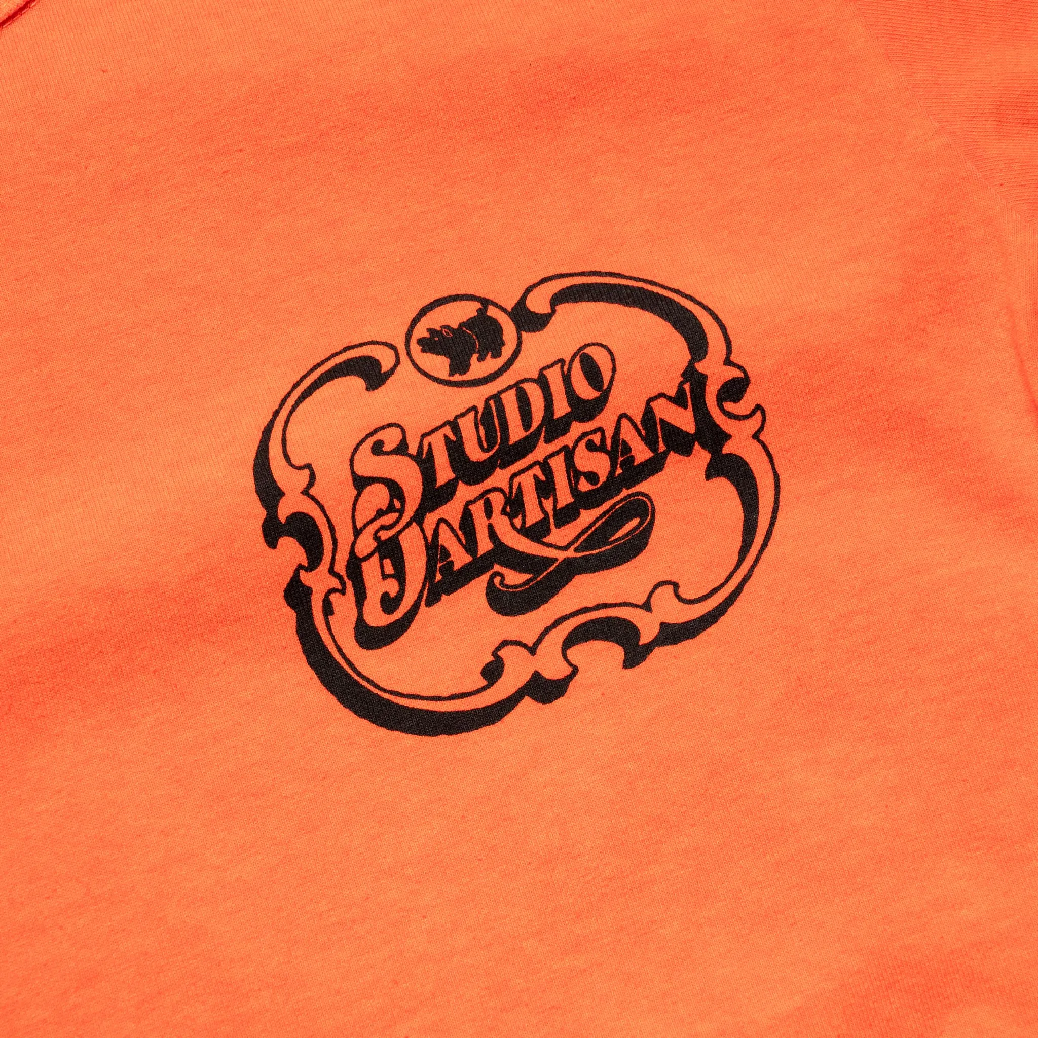 8207A USA Cotton Pigment Dye Graphic T-Shirt - Orange sold by BlackBlue product image thumbnail 4
