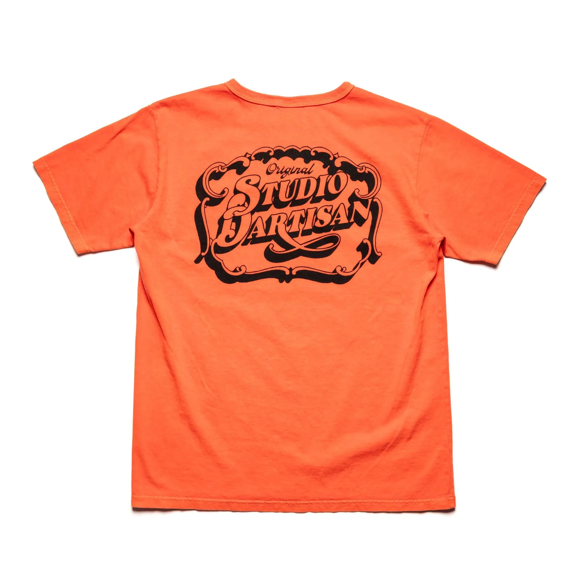 8207A USA Cotton Pigment Dye Graphic T-Shirt - Orange sold by BlackBlue product image thumbnail 2