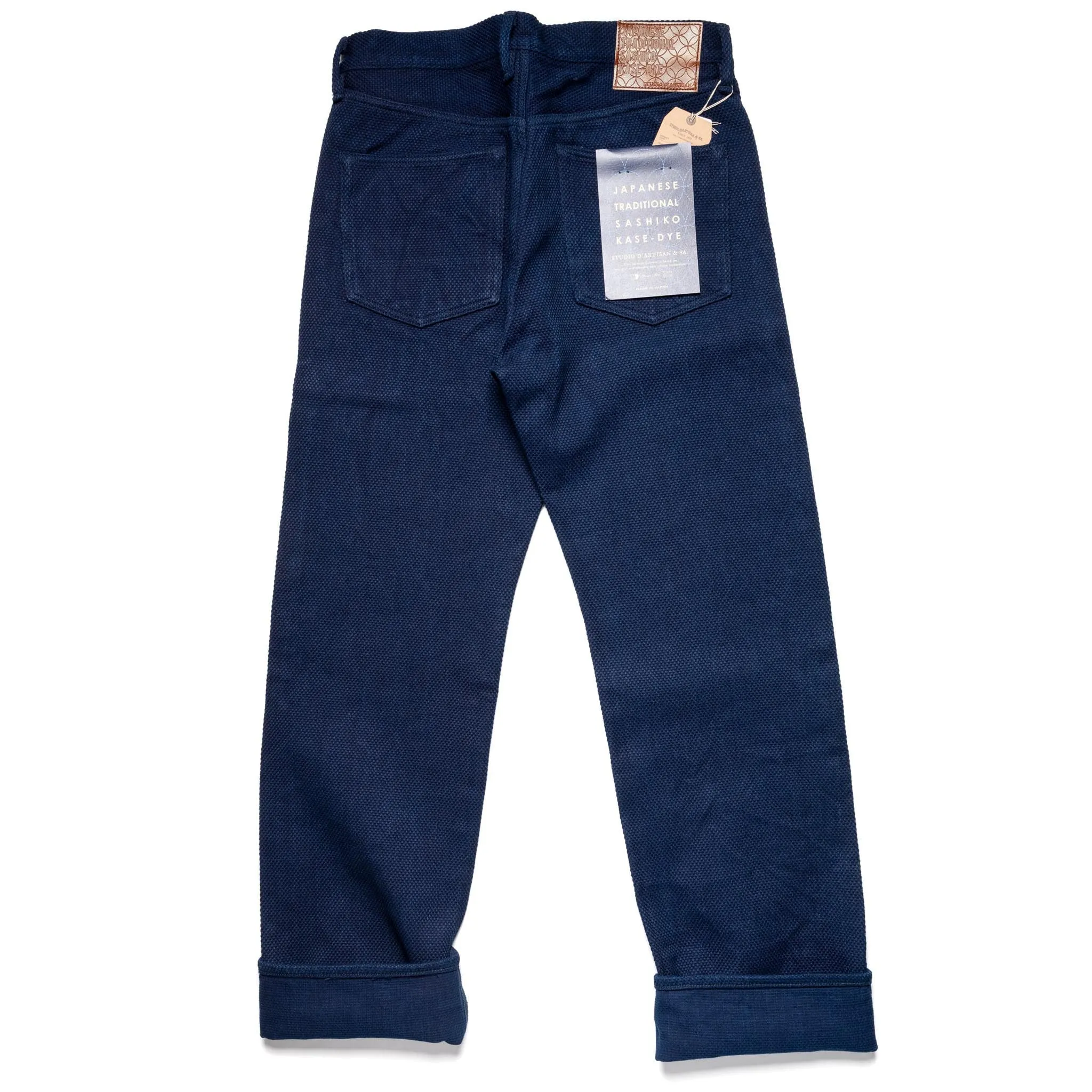 1907S "Kasezome" 14oz Selvedge Sashiko Pants - Regular Straight Fit sold by BlackBlue product image thumbnail 3