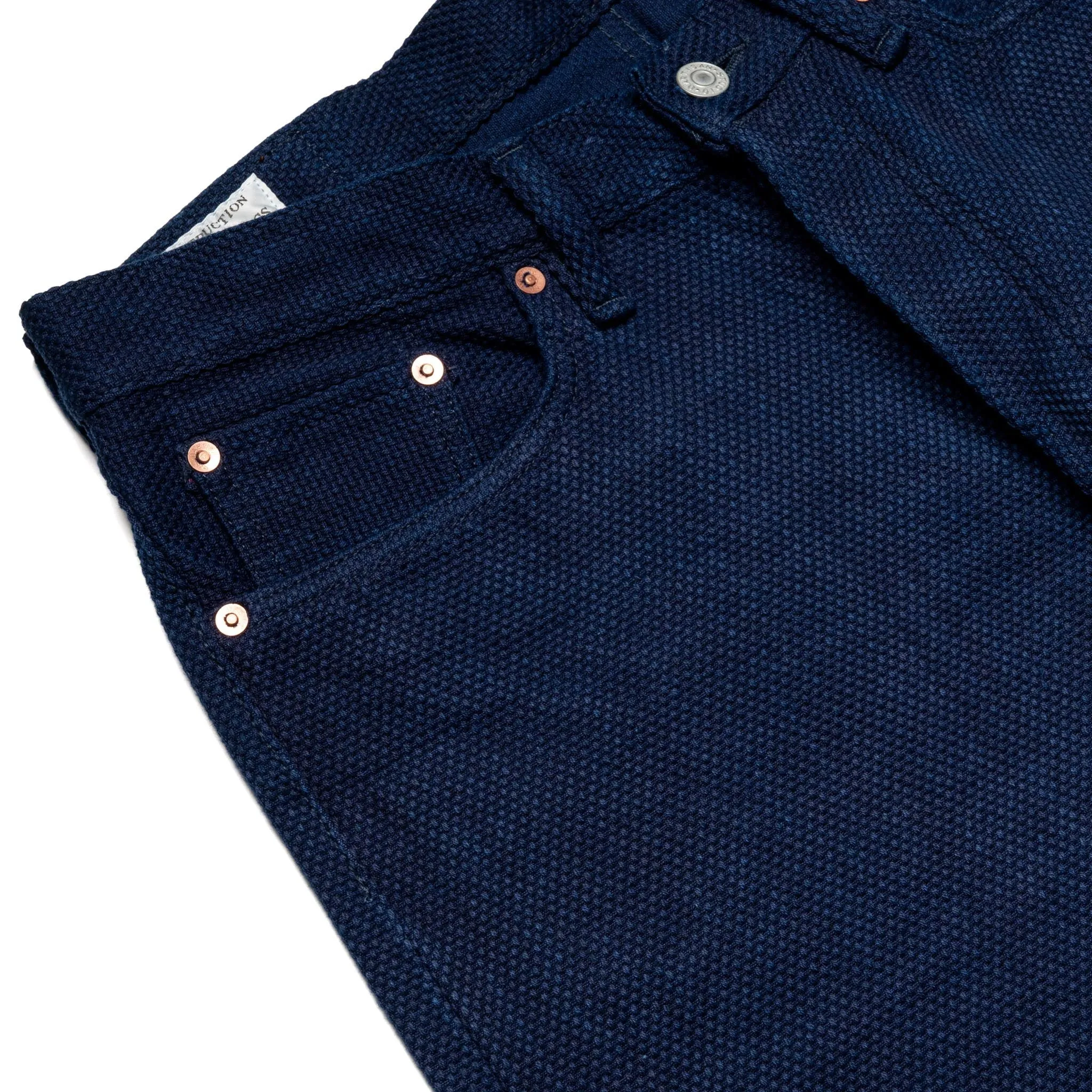 1907S "Kasezome" 14oz Selvedge Sashiko Pants - Regular Straight Fit sold by BlackBlue product image thumbnail 5