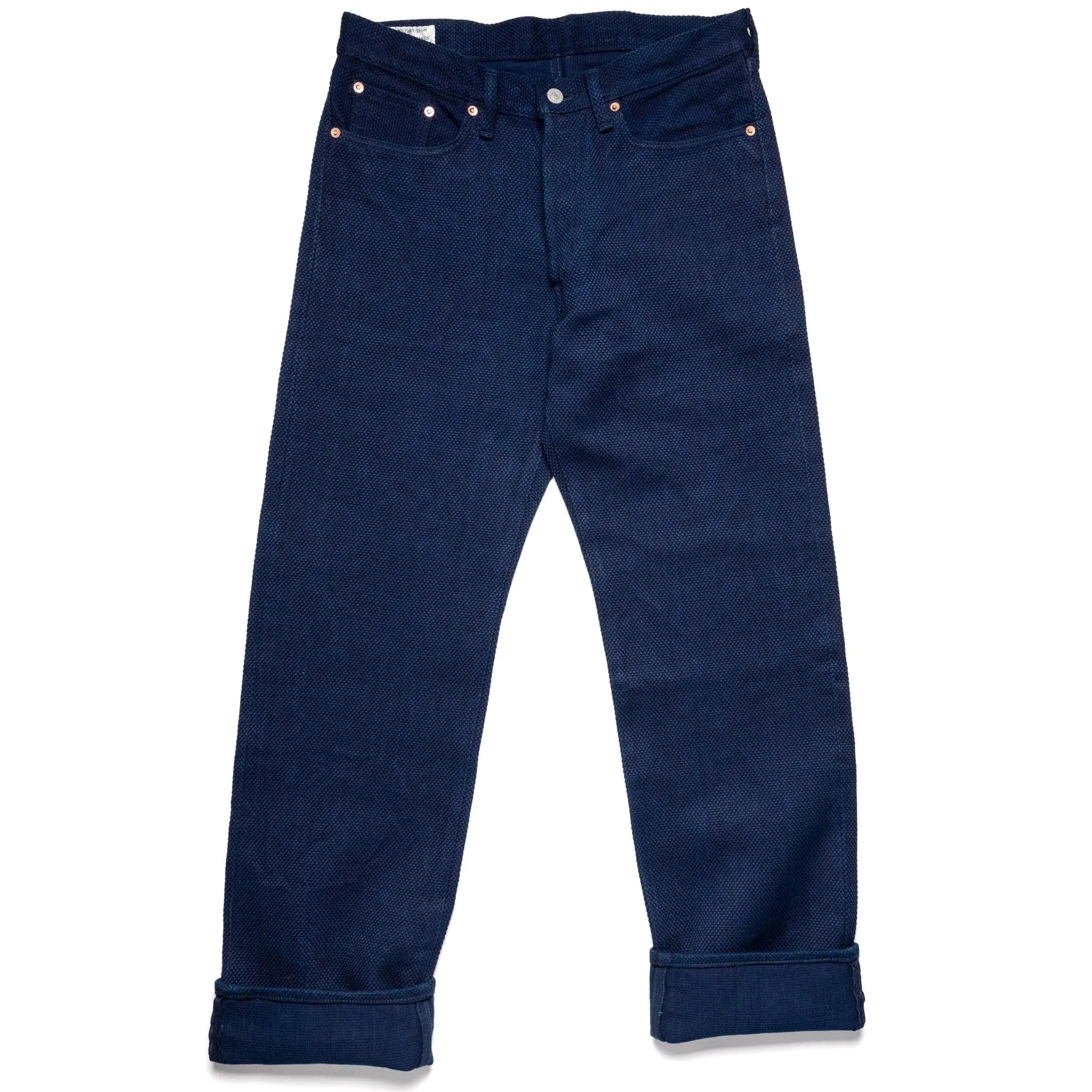 1907S "Kasezome" 14oz Selvedge Sashiko Pants - Regular Straight Fit sold by BlackBlue product image thumbnail 2