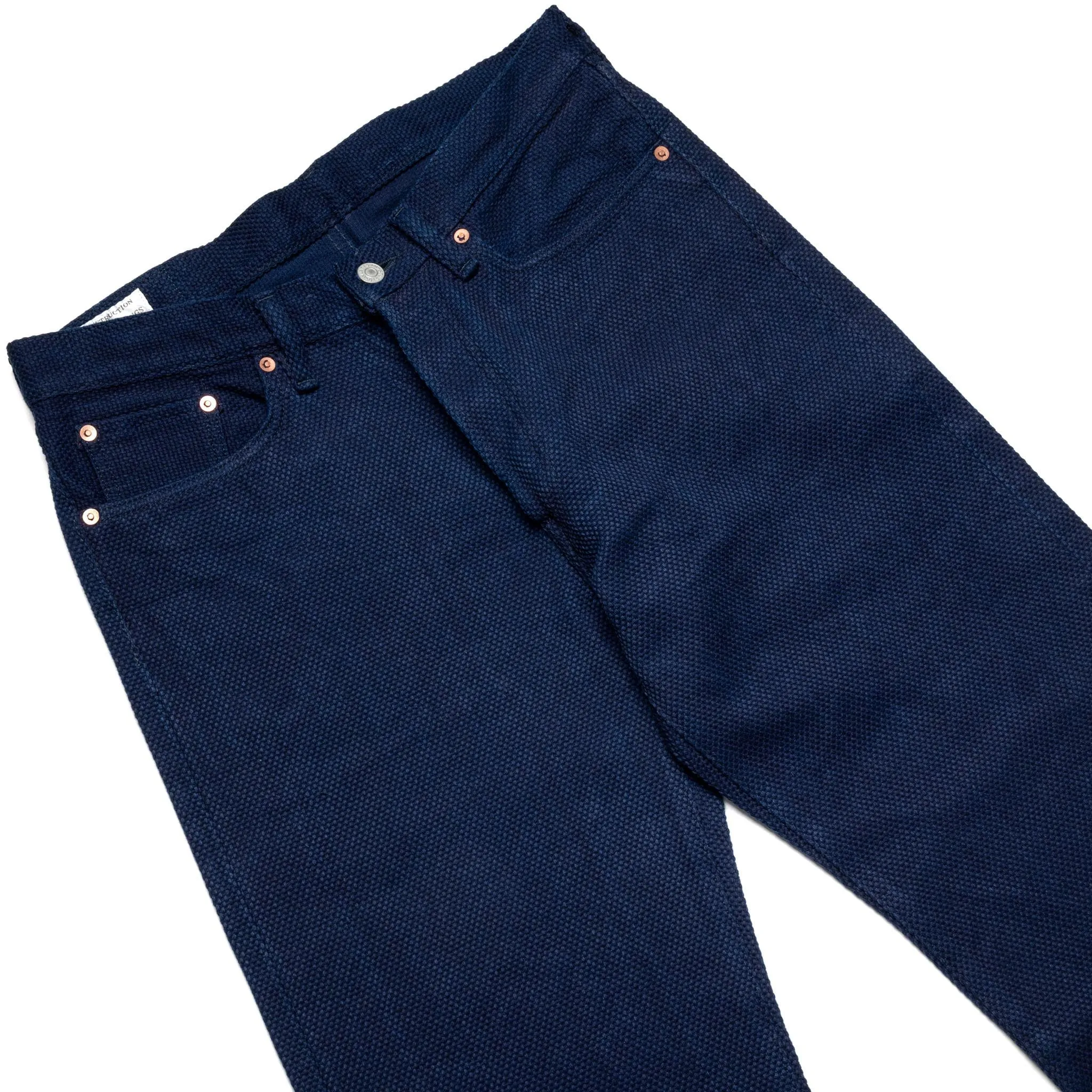 1907S "Kasezome" 14oz Selvedge Sashiko Pants - Regular Straight Fit sold by BlackBlue product image thumbnail 4