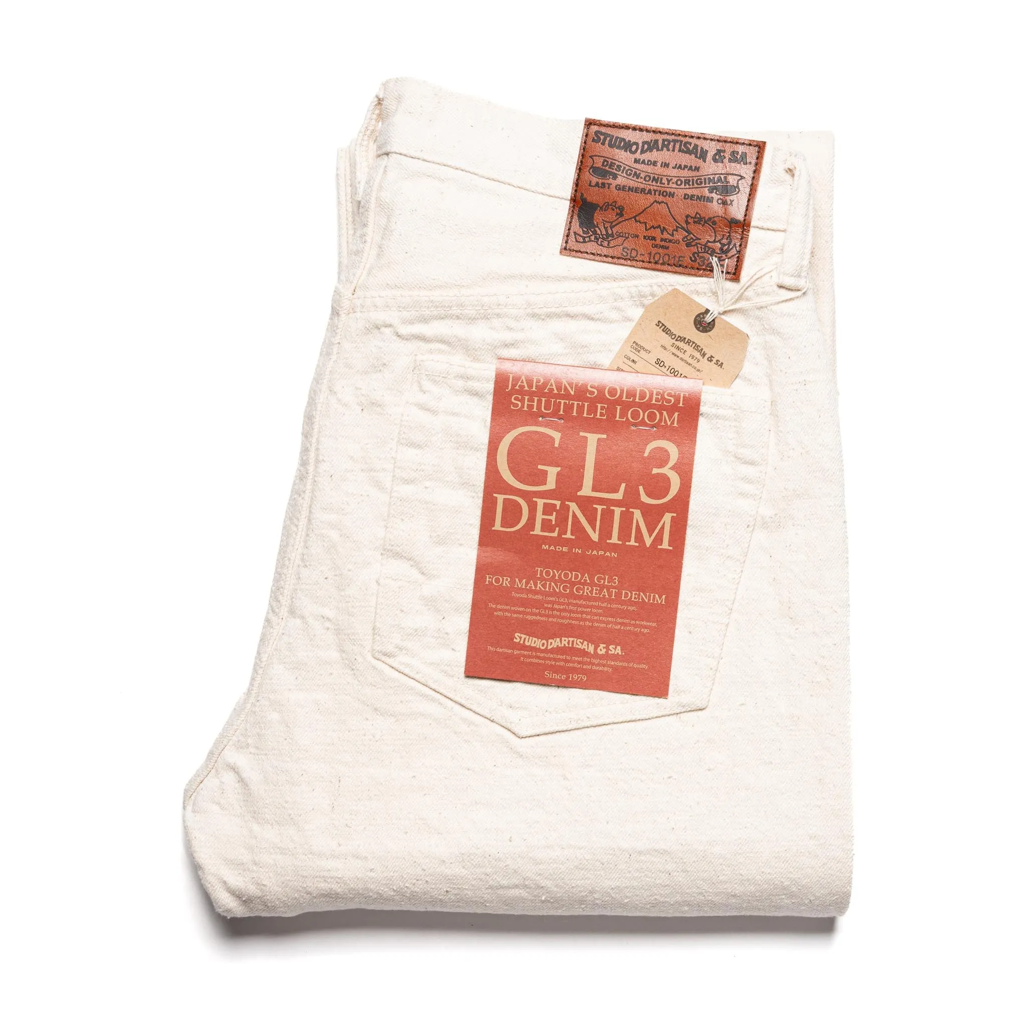 SD-1001E Ecru GL3 15oz Slub Selvedge Denim - Regular Straight sold by BlackBlue