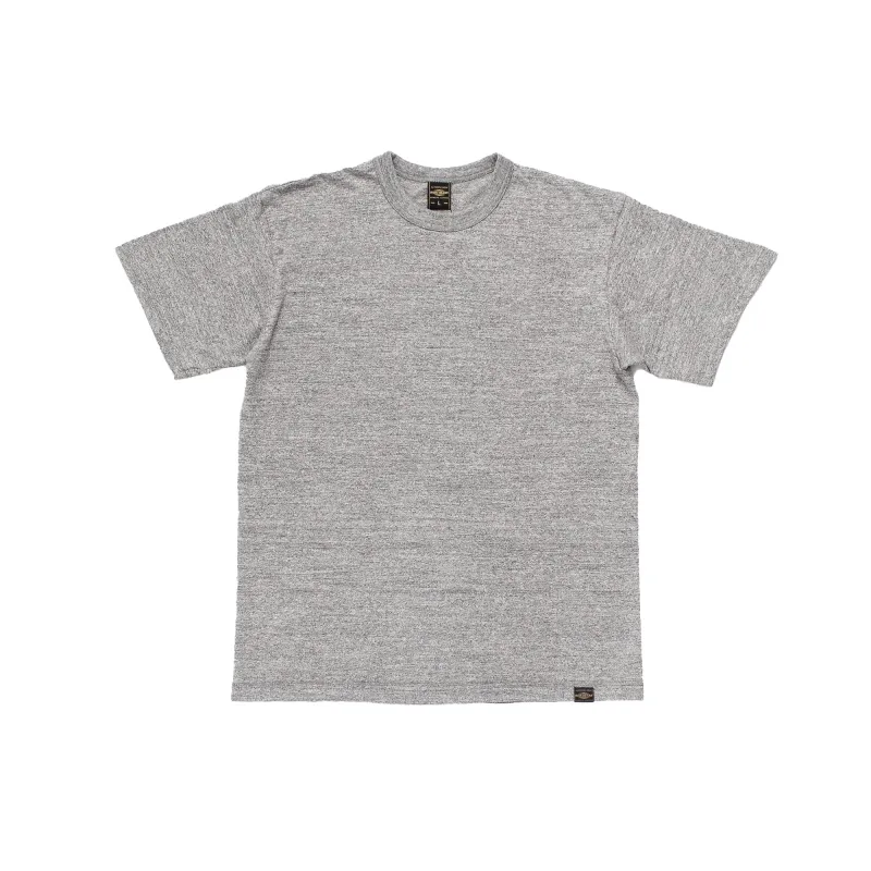 IHT-1610L-LGR - 6.5oz Loopwheel Crew Neck T-Shirt With Longer Body - Light Heather Gray made by Iron Heart