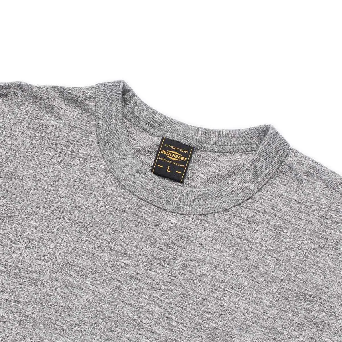 IHT-1610L-LGR - 6.5oz Loopwheel Crew Neck T-Shirt With Longer Body - Light Heather Gray sold by BlackBlue product image thumbnail 2