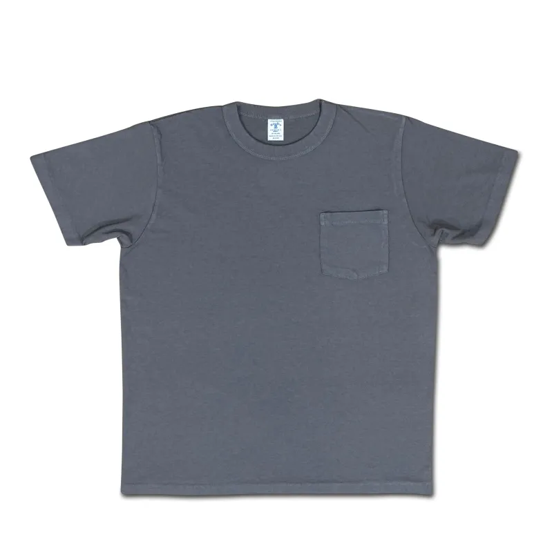 14/1 Pigment Dyed Pocket T-Shirt - Gunmetal made by Velva Sheen