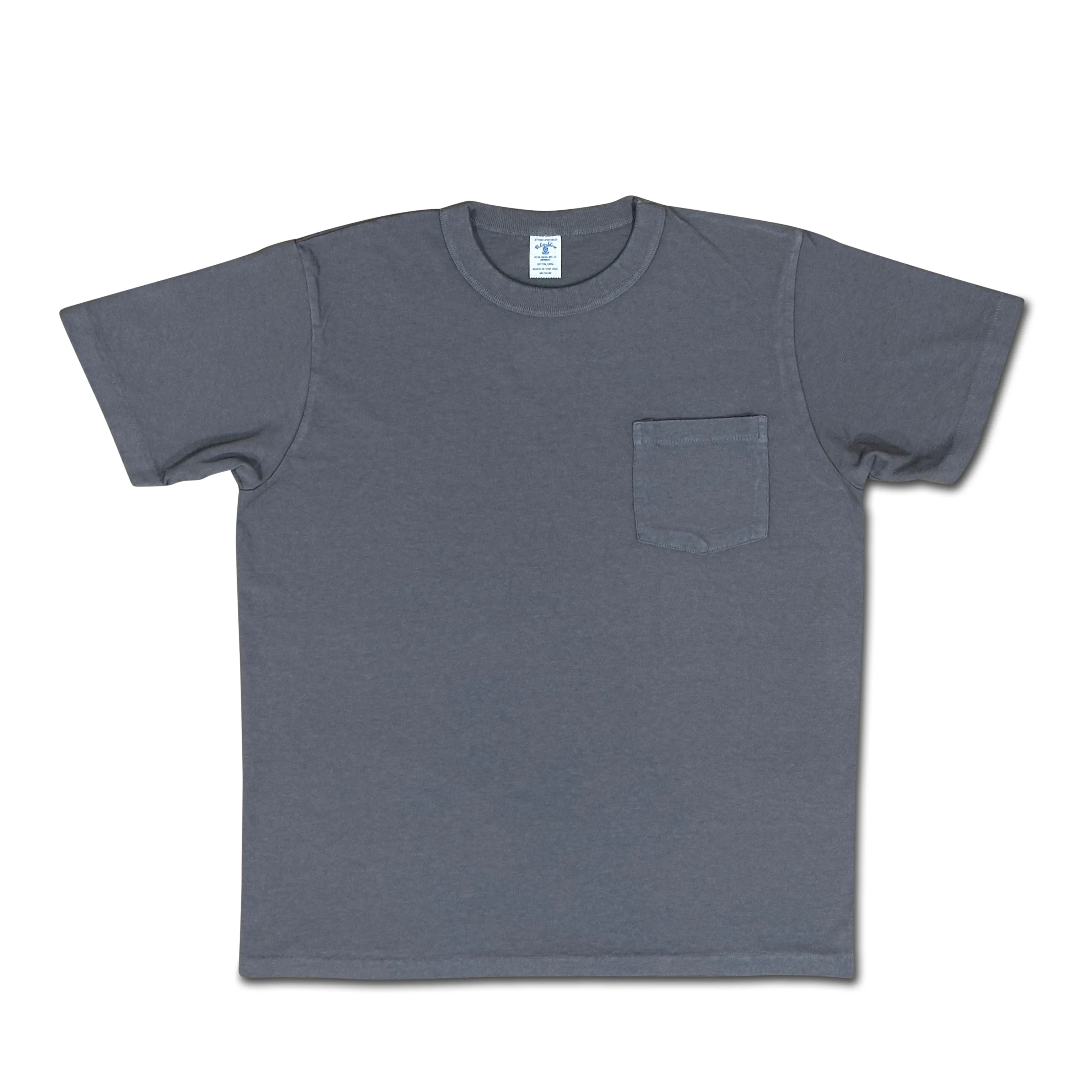 14/1 Pigment Dyed Pocket T-Shirt - Gunmetal sold by BlackBlue