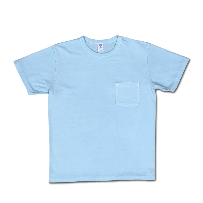 14/1 Pigment Dyed Pocket T-Shirt - Turquoise made by Velva Sheen