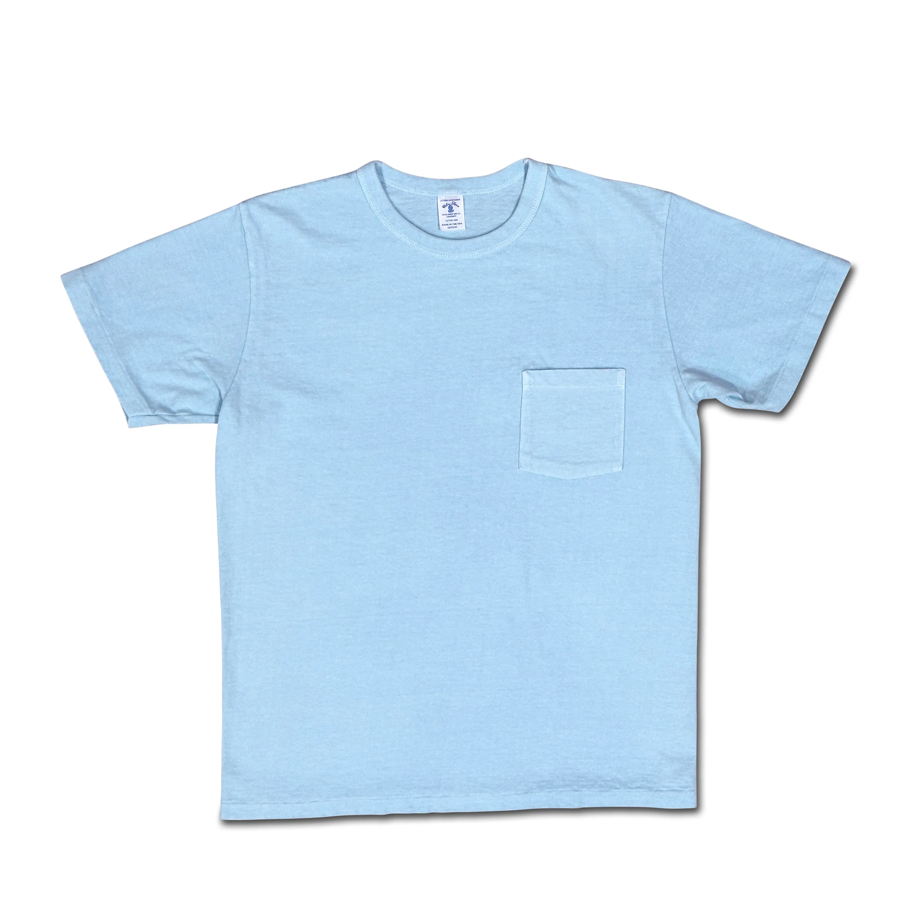 14/1 Pigment Dyed Pocket T-Shirt - Turquoise sold by BlackBlue