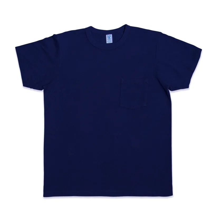 14/1 Pigment Dyed Pocket T-Shirt - Vintage Navy made by Velva Sheen