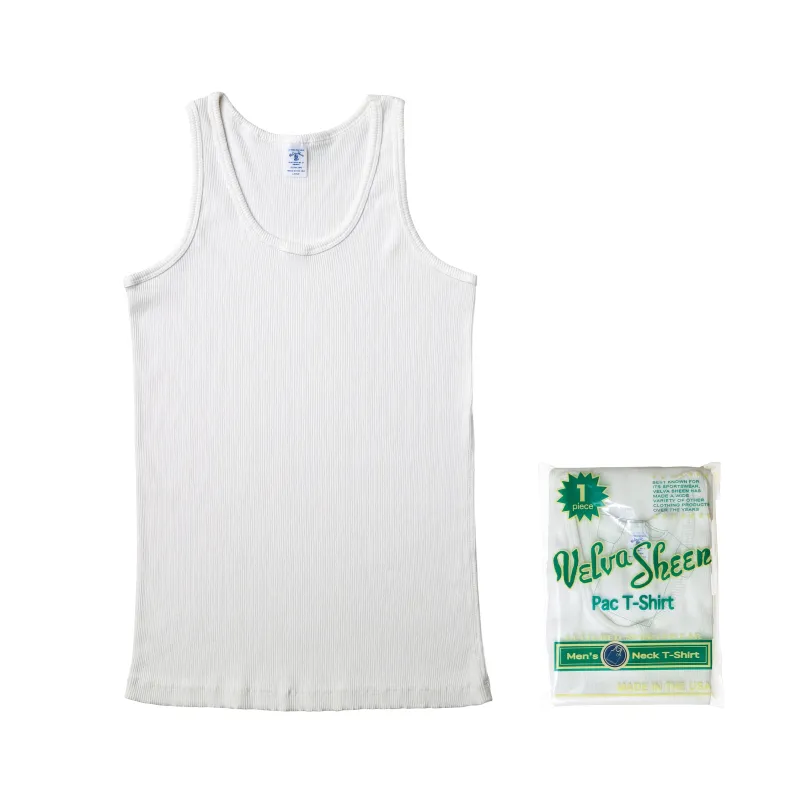 Rib Tank Top - White made by Velva Sheen