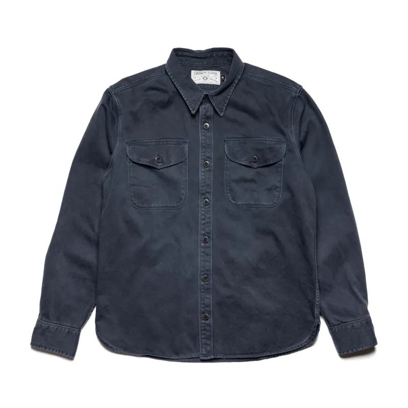 Utility Shirt - Navy made by Freenote Cloth