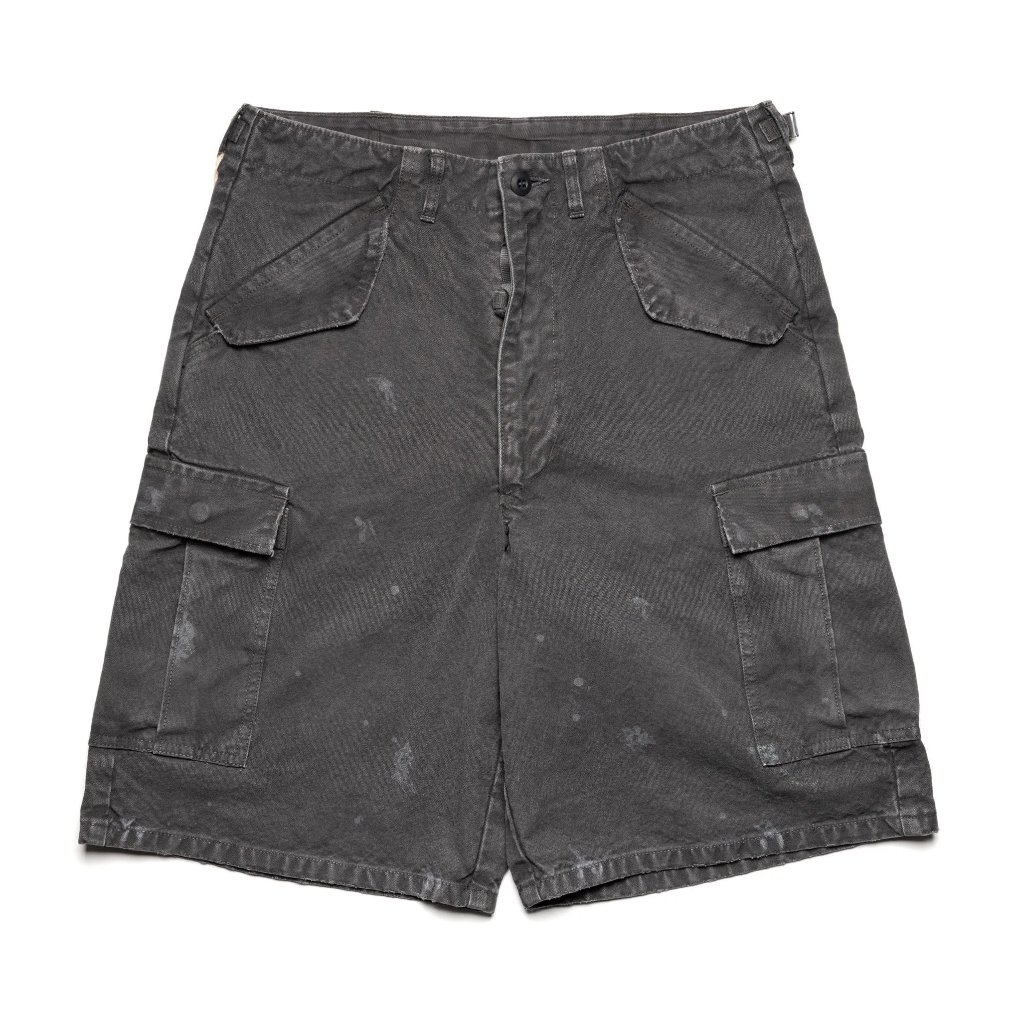 1144VE Tent Cloth Field Cargo Shorts VE (Vintage Effect) Faded Black sold by BlackBlue