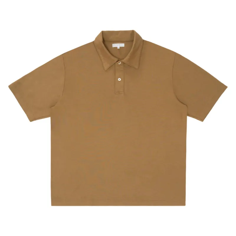 LW-P301 Interlock Two Button Polo - Cashew made by Lady White Co.