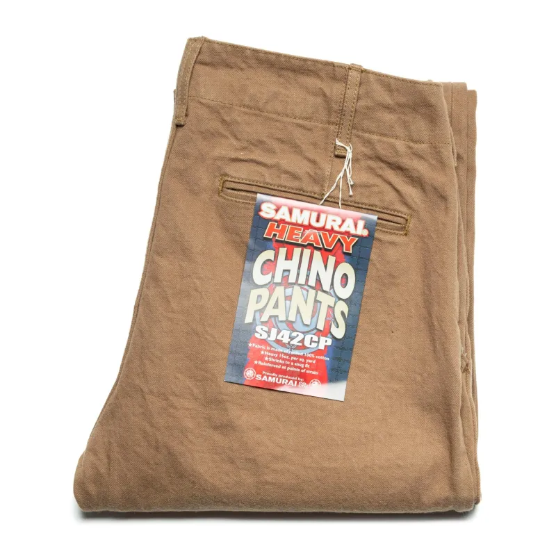 SJ42CP 15oz Heavyweight Chino Trousers made by Samurai Jeans