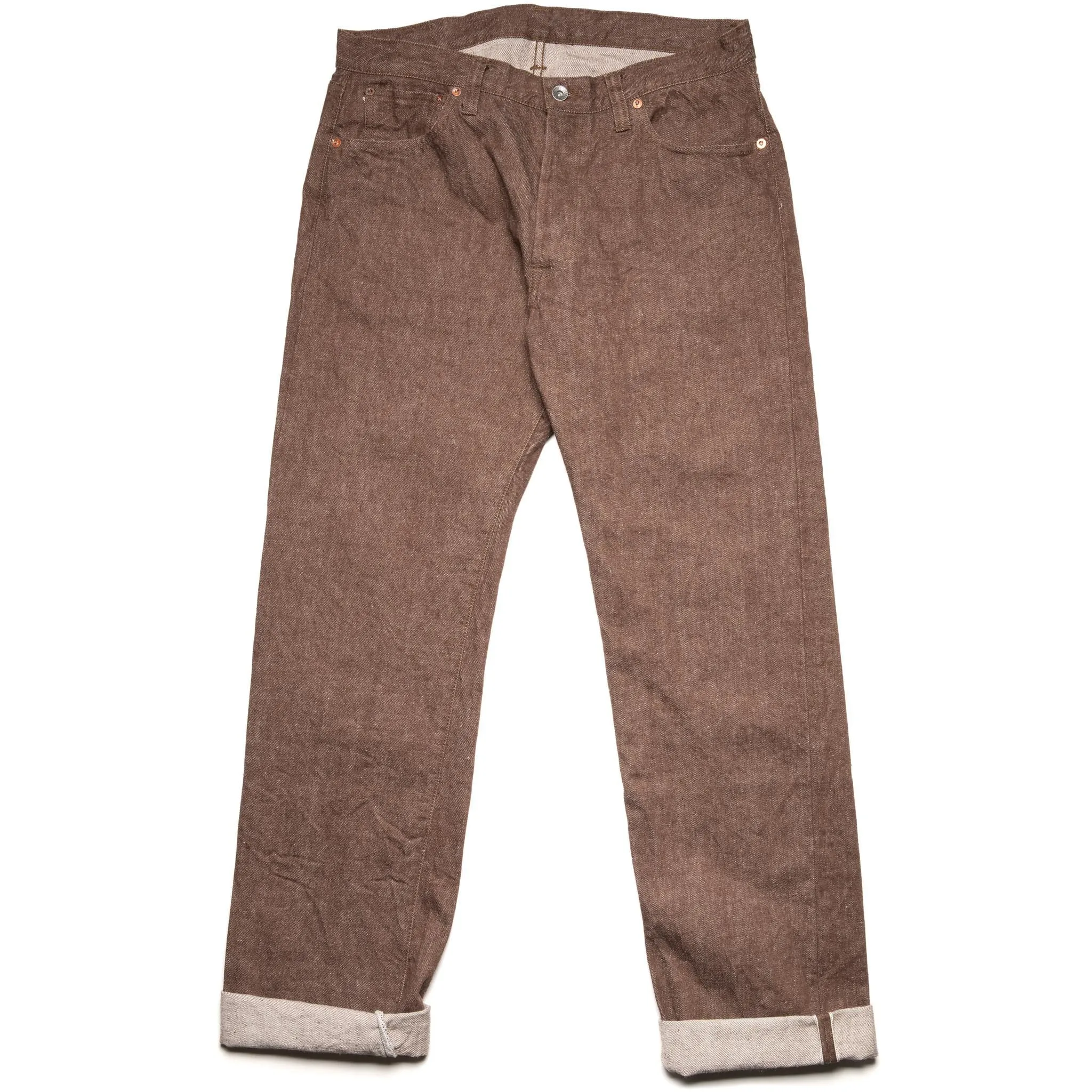 S0150BRX 15oz Kanoko Brown Denim Regular Straight sold by BlackBlue product image thumbnail 3