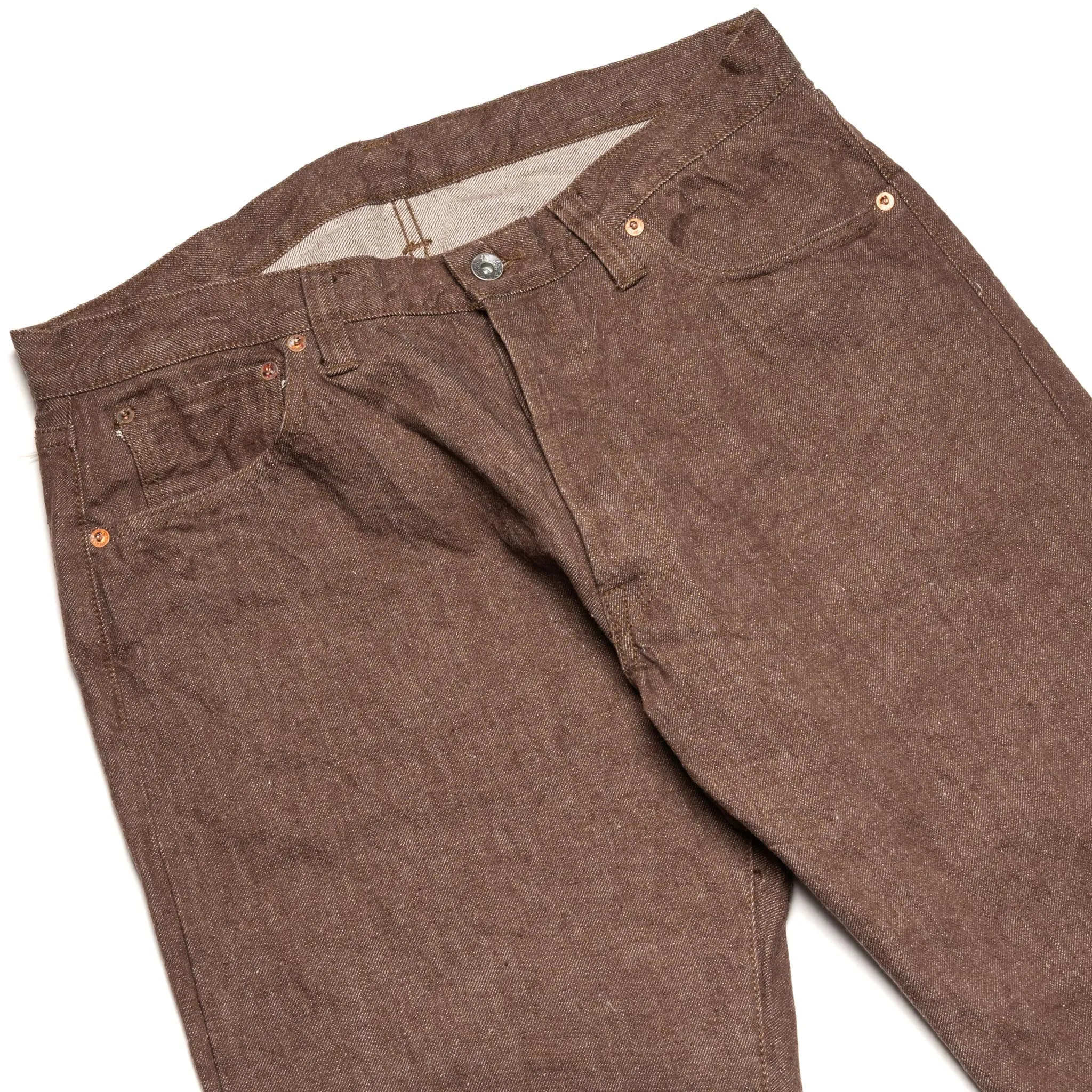 S0150BRX 15oz Kanoko Brown Denim Regular Straight sold by BlackBlue product image thumbnail 4