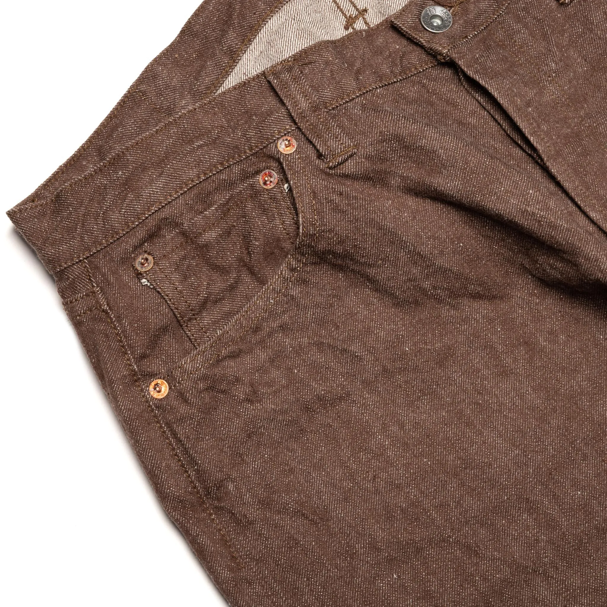 S0150BRX 15oz Kanoko Brown Denim Regular Straight sold by BlackBlue product image thumbnail 5
