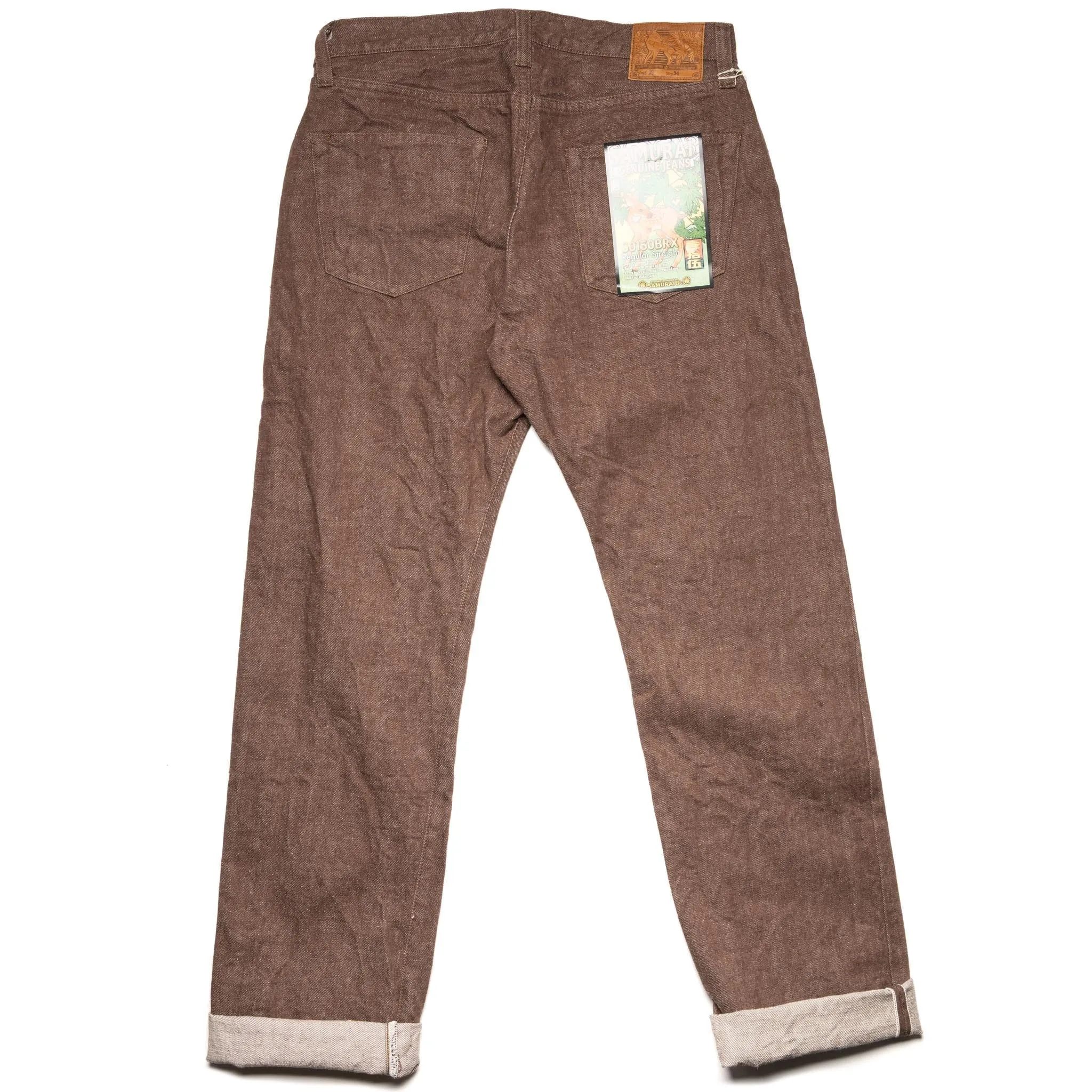 S0150BRX 15oz Kanoko Brown Denim Regular Straight sold by BlackBlue product image thumbnail 2