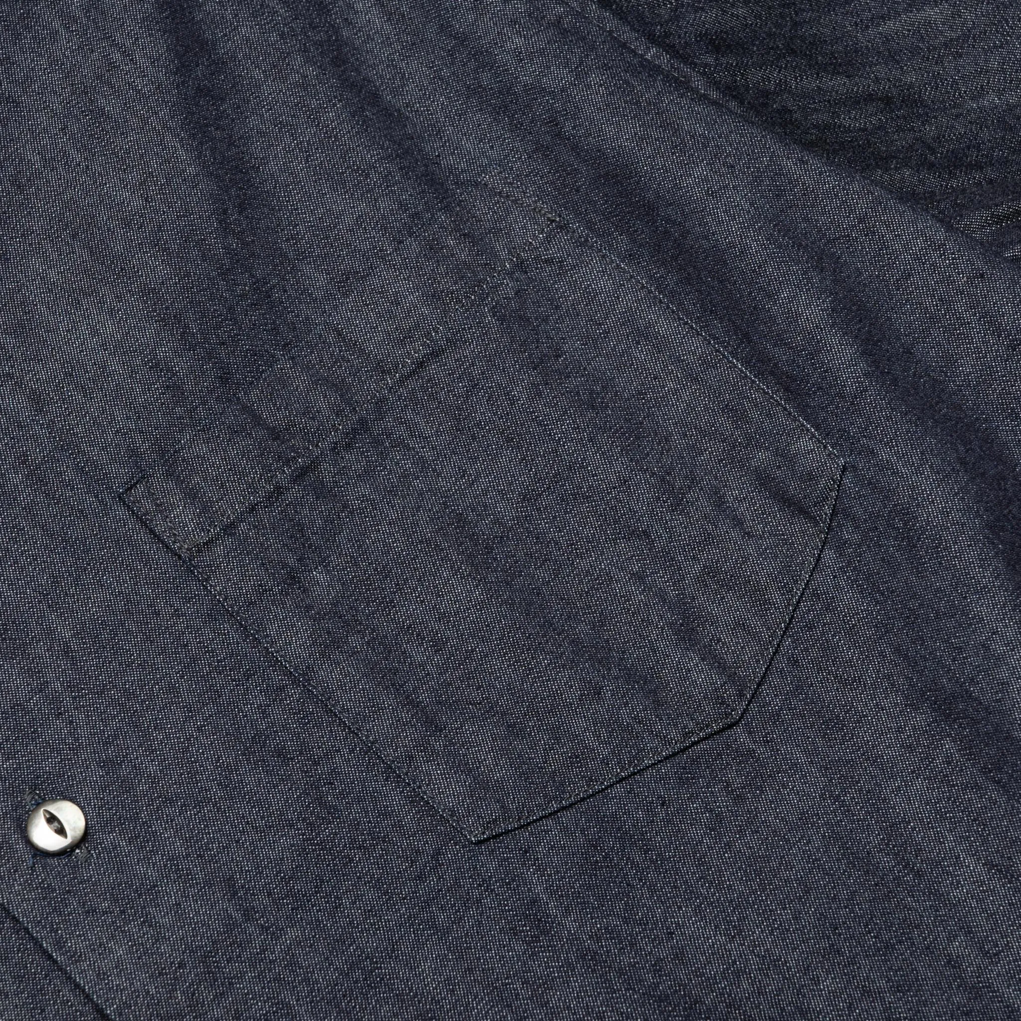 4100-2 Denim Open Collar S/S Shirt - Indigo sold by BlackBlue product image thumbnail 4
