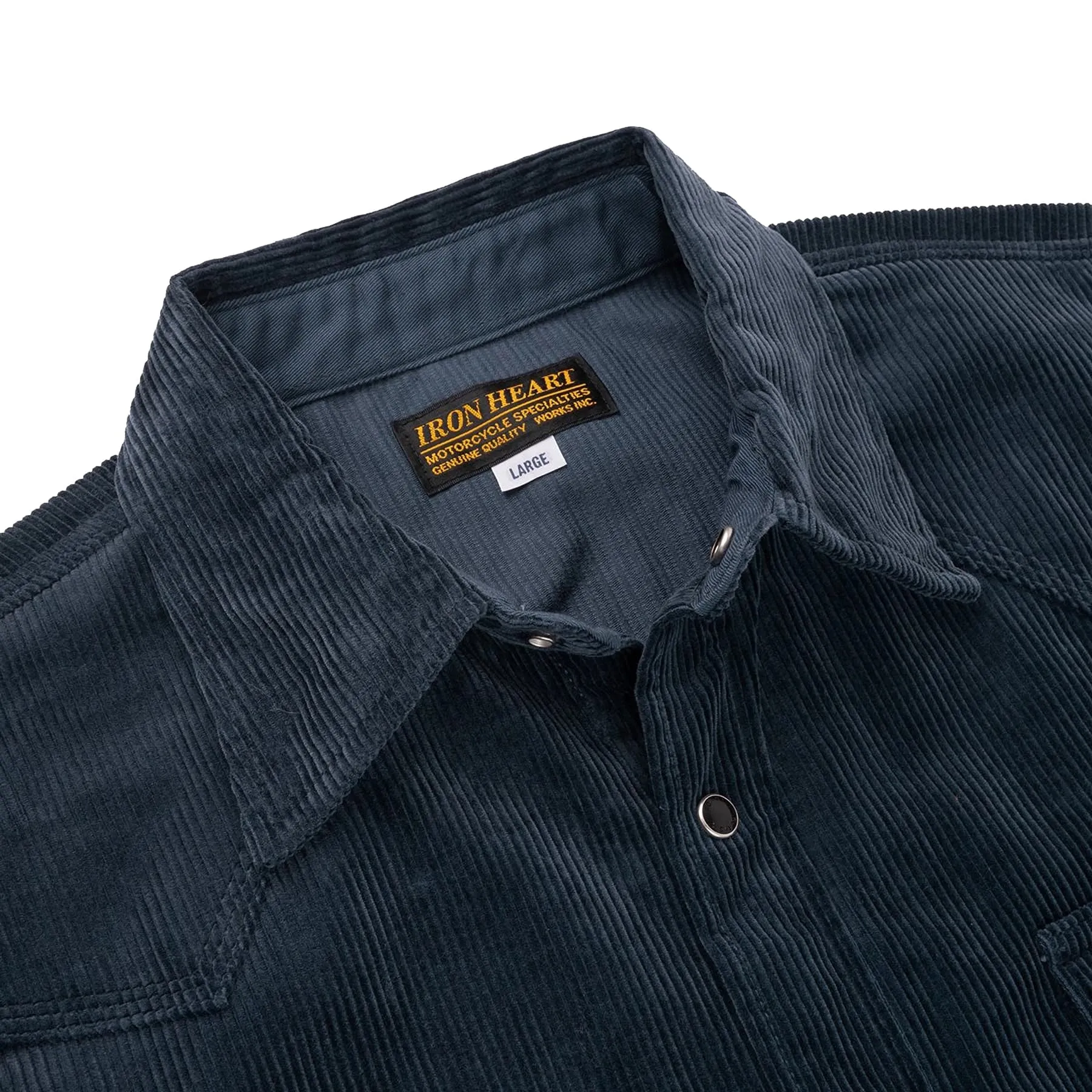 IHSH-398-NAV 11oz Corduroy Western Shirt - Navy sold by BlackBlue product image thumbnail 3