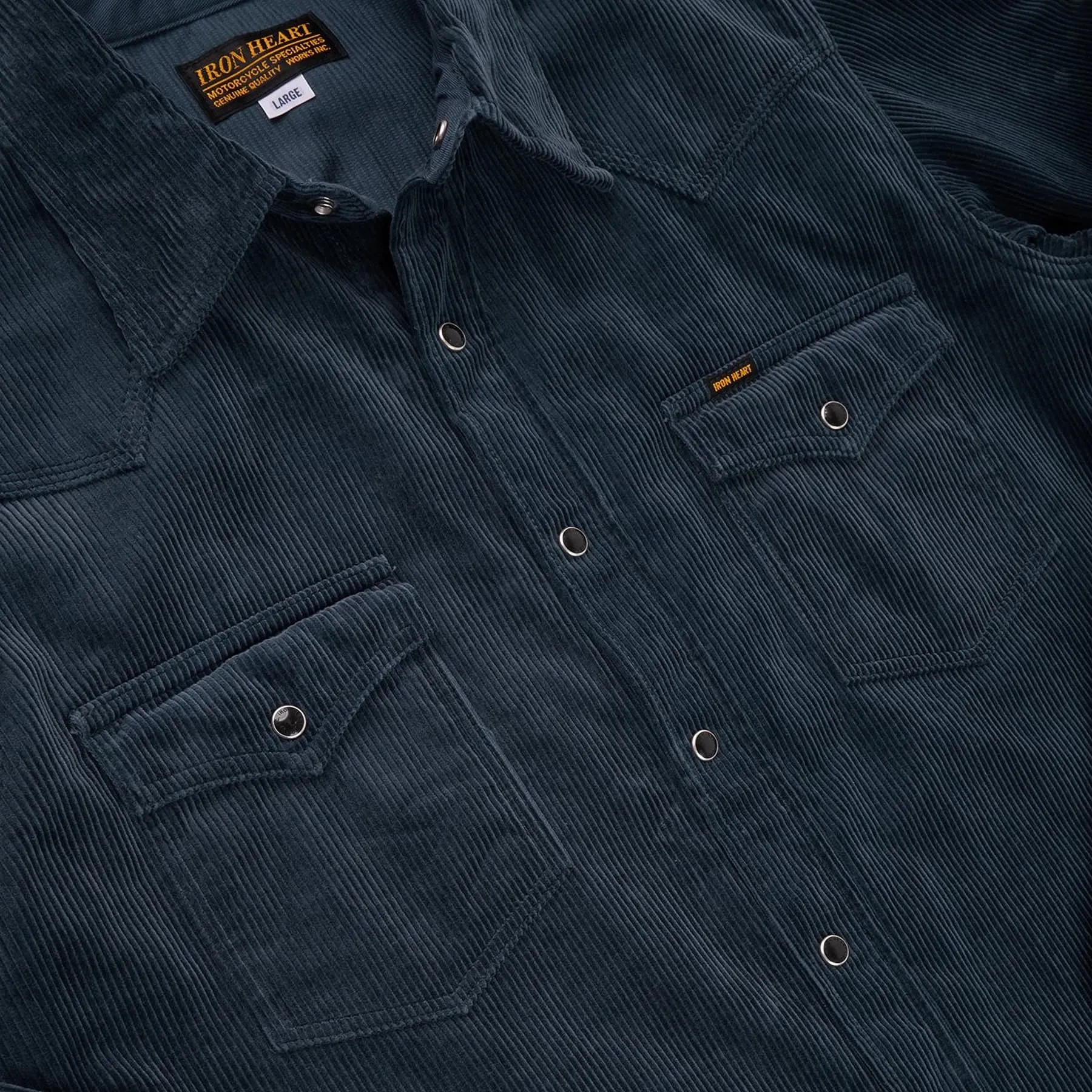 IHSH-398-NAV 11oz Corduroy Western Shirt - Navy sold by BlackBlue product image thumbnail 4